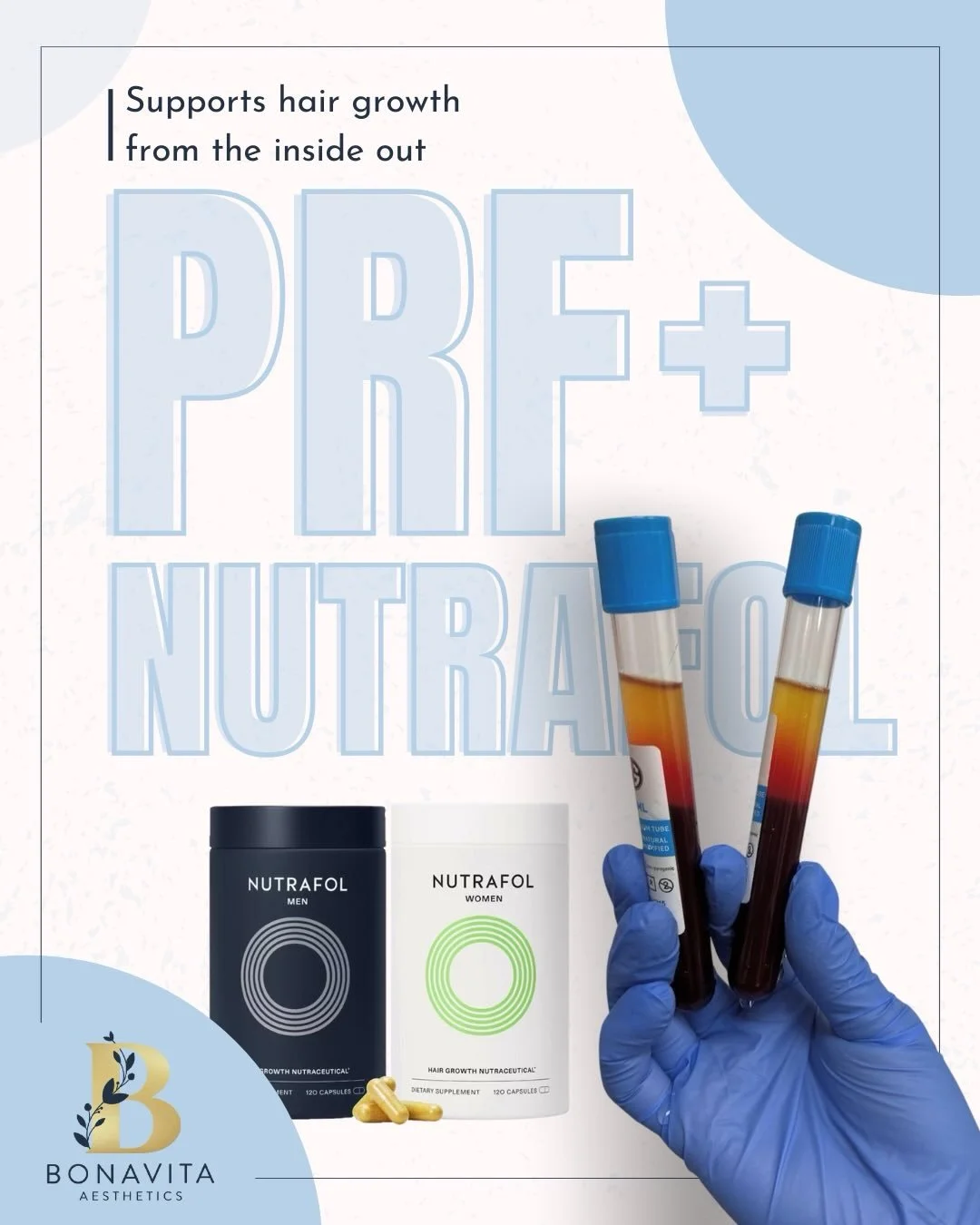 ✨ We believe healthy hair starts beneath the surface. That&rsquo;s why we pair PRF scalp injection treatments with Nutrafol supplementation for a comprehensive approach to hair restoration.

💉 PRF (Platelet-Rich Fibrin) uses your body&rsquo;s own gr