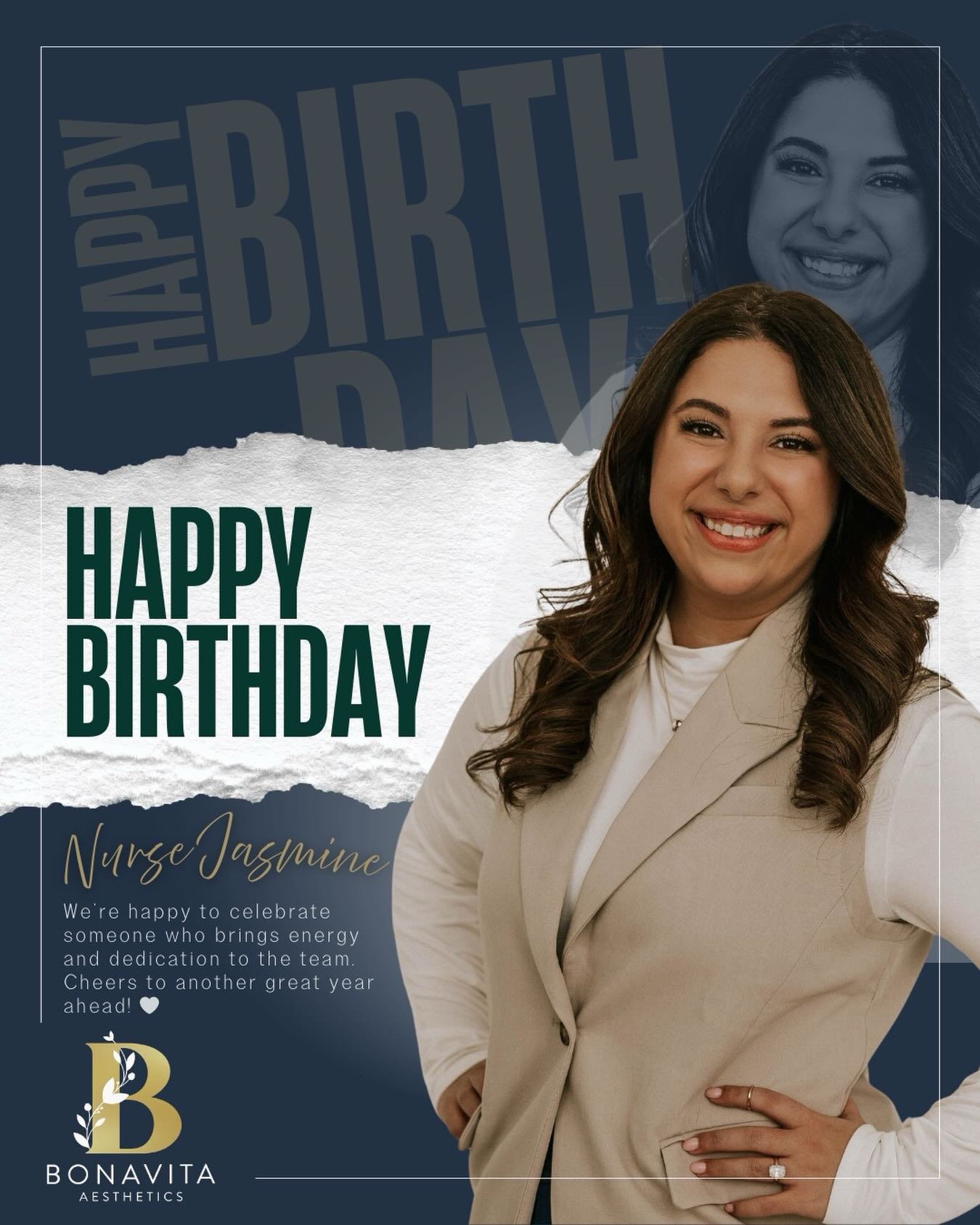 Happy Birthday, Jasmine 🤍✨

We&rsquo;re so lucky to have you at BonaVita! Your dedication, growth, and commitment to your clients never goes unnoticed!

You are the sweetest soul, and your presence brings such a calm, uplifting energy into every roo