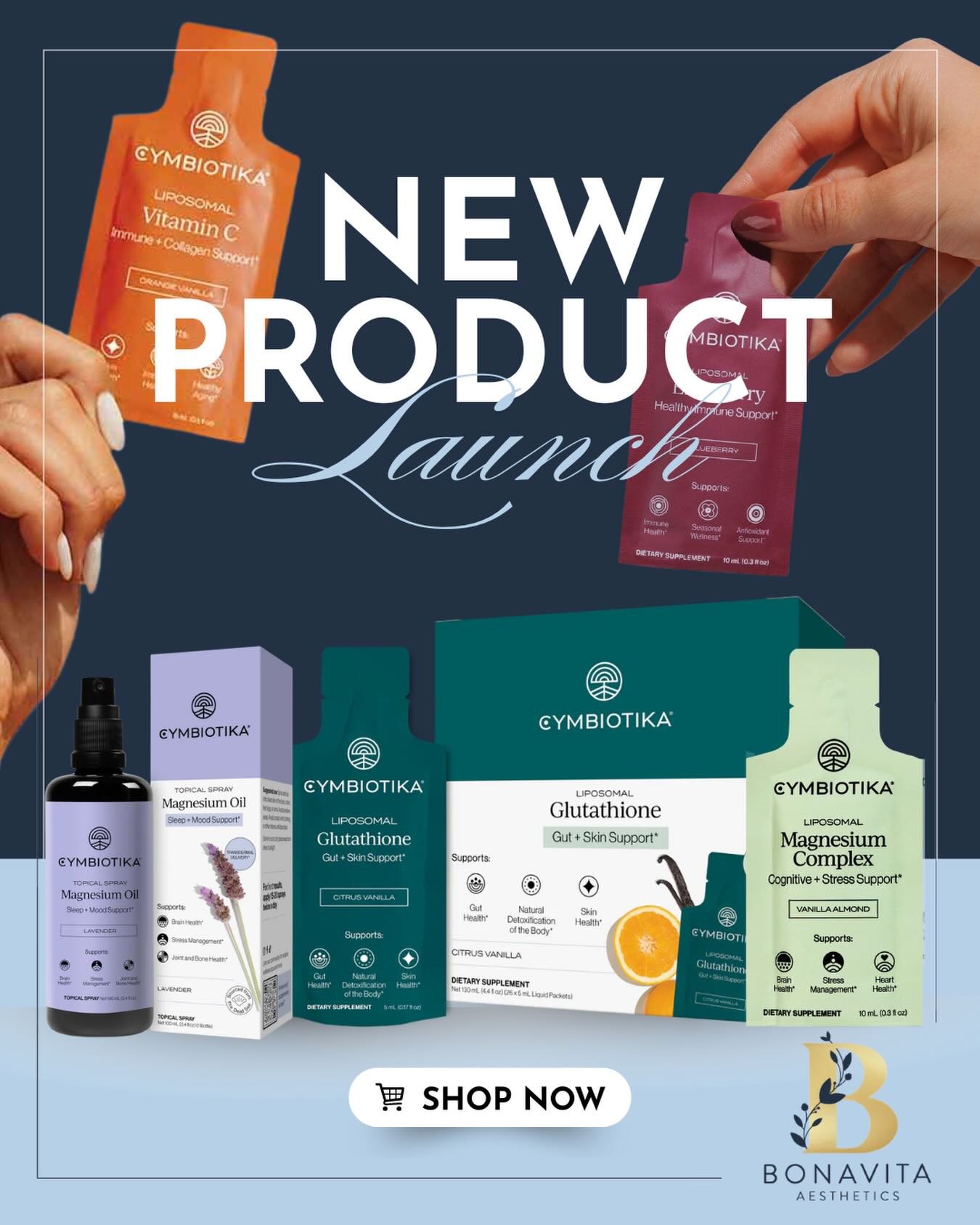 NEW at BonaVita ✨

We&rsquo;re so excited to now carry Cymbiotika &mdash; a wellness line formulated for optimal absorption (aka your body can actually use what you&rsquo;re taking 👏)

You may see some of our favorites here, but we carry even more i