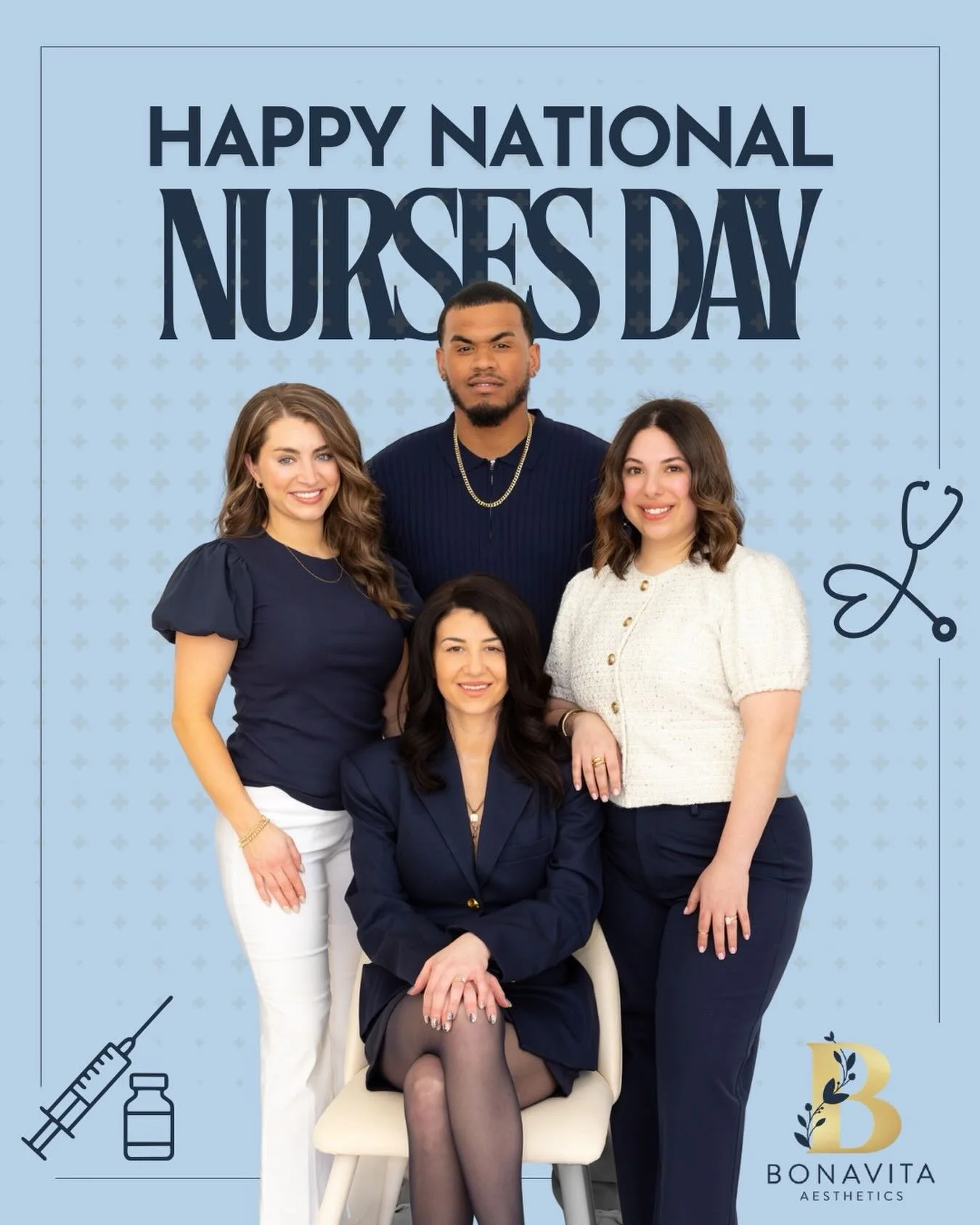 🩺🤍💉 Happy Nurses Day!

Today we celebrate the heart and soul of healthcare &mdash; our amazing nurses. At BonaVita Aesthetics, we&rsquo;re beyond proud to have a team that leads with passion, skill, and integrity.

✨ Your dedication to safety, you