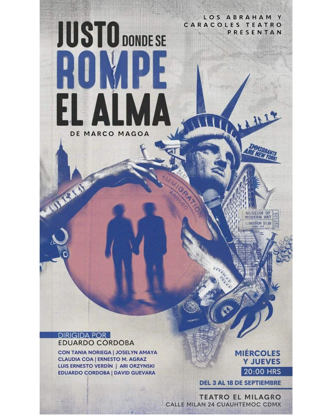 #OrgulloCasAzul 💙✨⁠
⁠
Nuestros egresados Joselyn Amaya, Ernesto M. Agraz y Abraham Lombrozo forman parte del elenco de la obra &ldquo;Justo donde se rompe el alma&rdquo;, dirigida tambi&eacute;n por nuestro egresado, Eduardo C&oacute;rdoba. 🎭⁠
⁠
📅