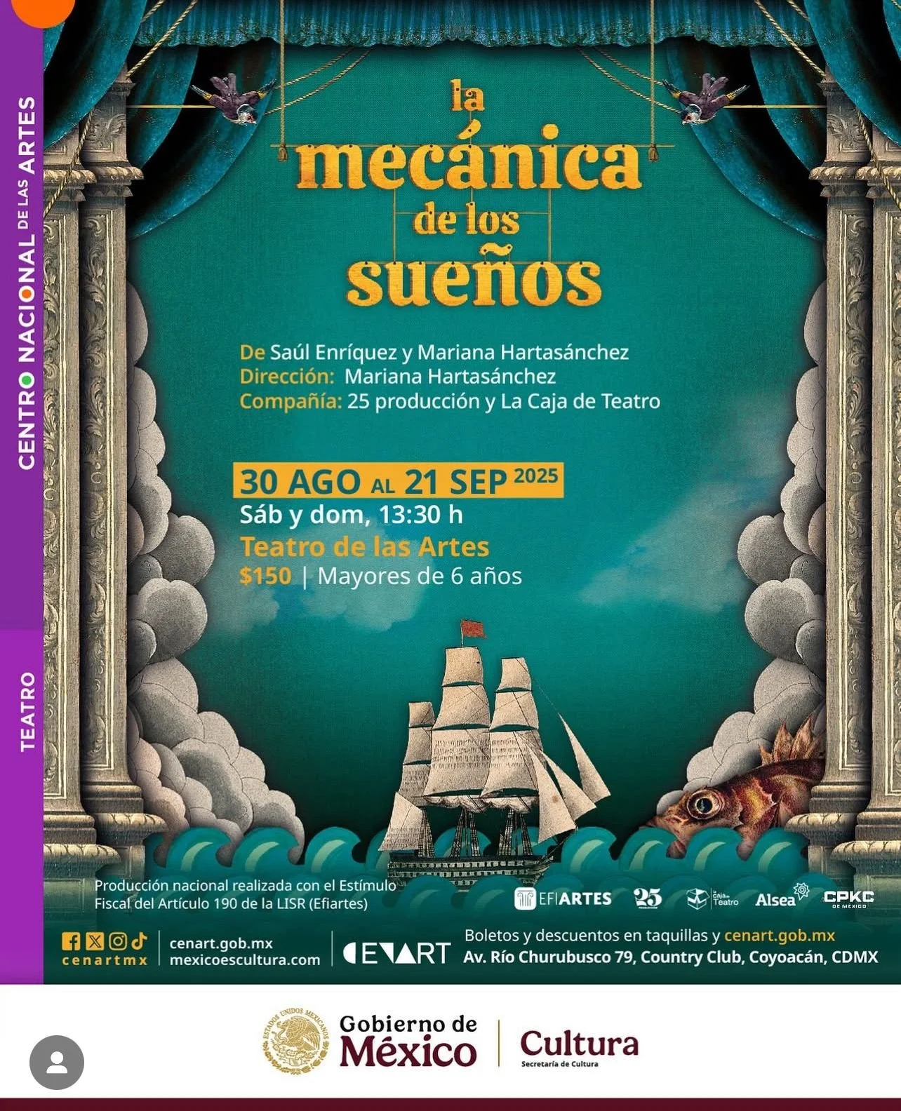 #OrgulloCasAzul 💙⁠
⁠
🤔 &iquest;Sin plan para este fin de semana?⁠
Ven a disfrutar de &ldquo;La mec&aacute;nica de los sue&ntilde;os&rdquo;, una obra que te invita a dejarte llevar por la imaginaci&oacute;n y la fuerza del teatro. 🎭✨⁠
⁠
En esta obr