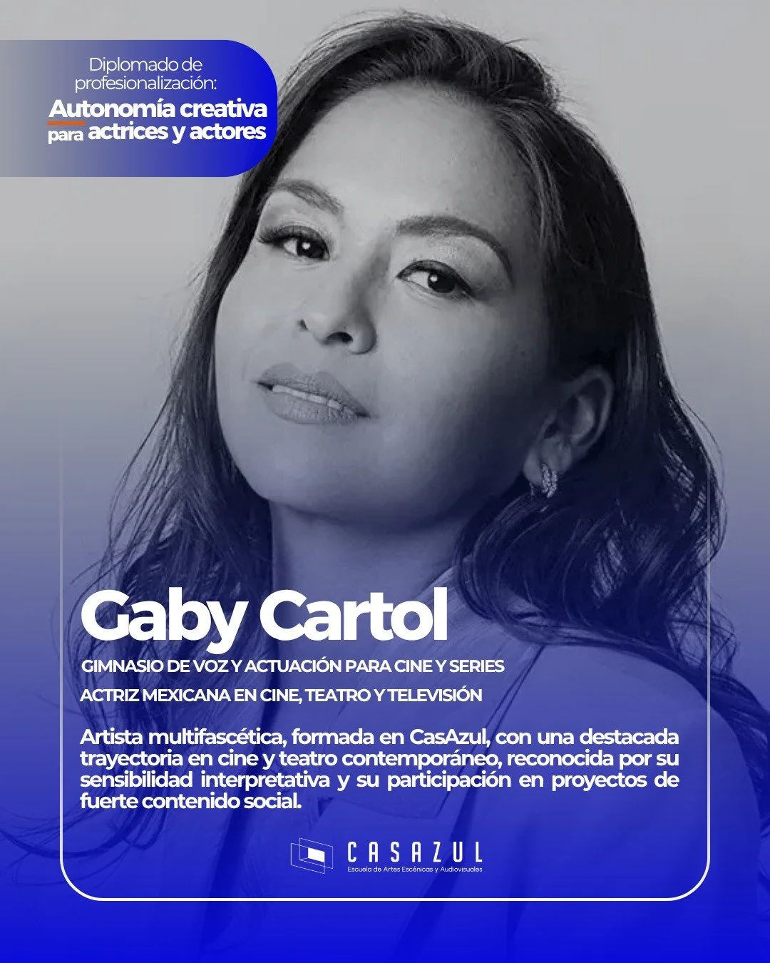 El Diplomado de Profesionalizaci&oacute;n: Autonom&iacute;a Creativa para Actrices y Actores se articula en tres ejes formativos. 🎭
Uno de ellos es Observatorio de la industria audiovisual, impartido por Natalia Beristain, T&aacute;bata Vilar, Gaby 