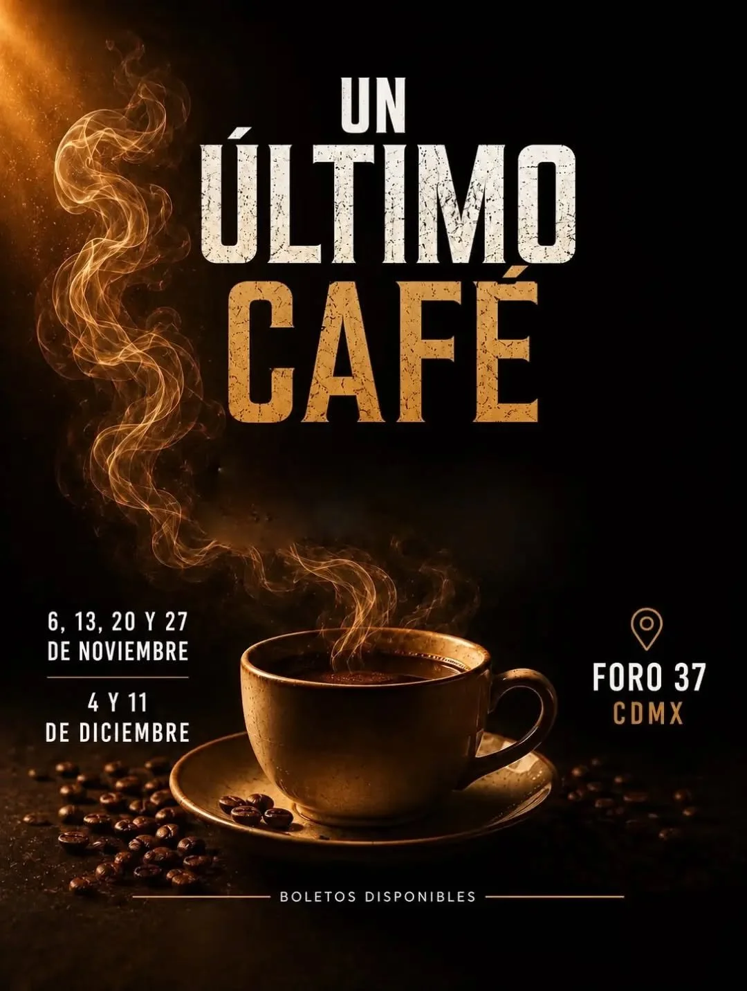 ✨ UN &Uacute;LTIMO CAF&Eacute; llega a Foro 37 y La Teatreria.

Nos emociona compartir este proyecto que est&aacute; concursando para el Festival Internacional Cervantino 2027.

Una obra de nuestro egresado Yoryi Hern&aacute;ndez @yoryimx , quien tam
