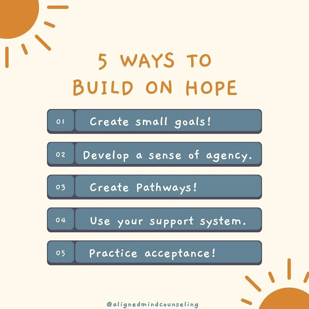 Blog: “5 Ways To Build On Hope”
.
Hope is the sum of two components: the ability to plan pathways to desired goals, despite obstacles, and agency or motivation to use these pathways.
.
Continue reading the full blog post by clicking the l