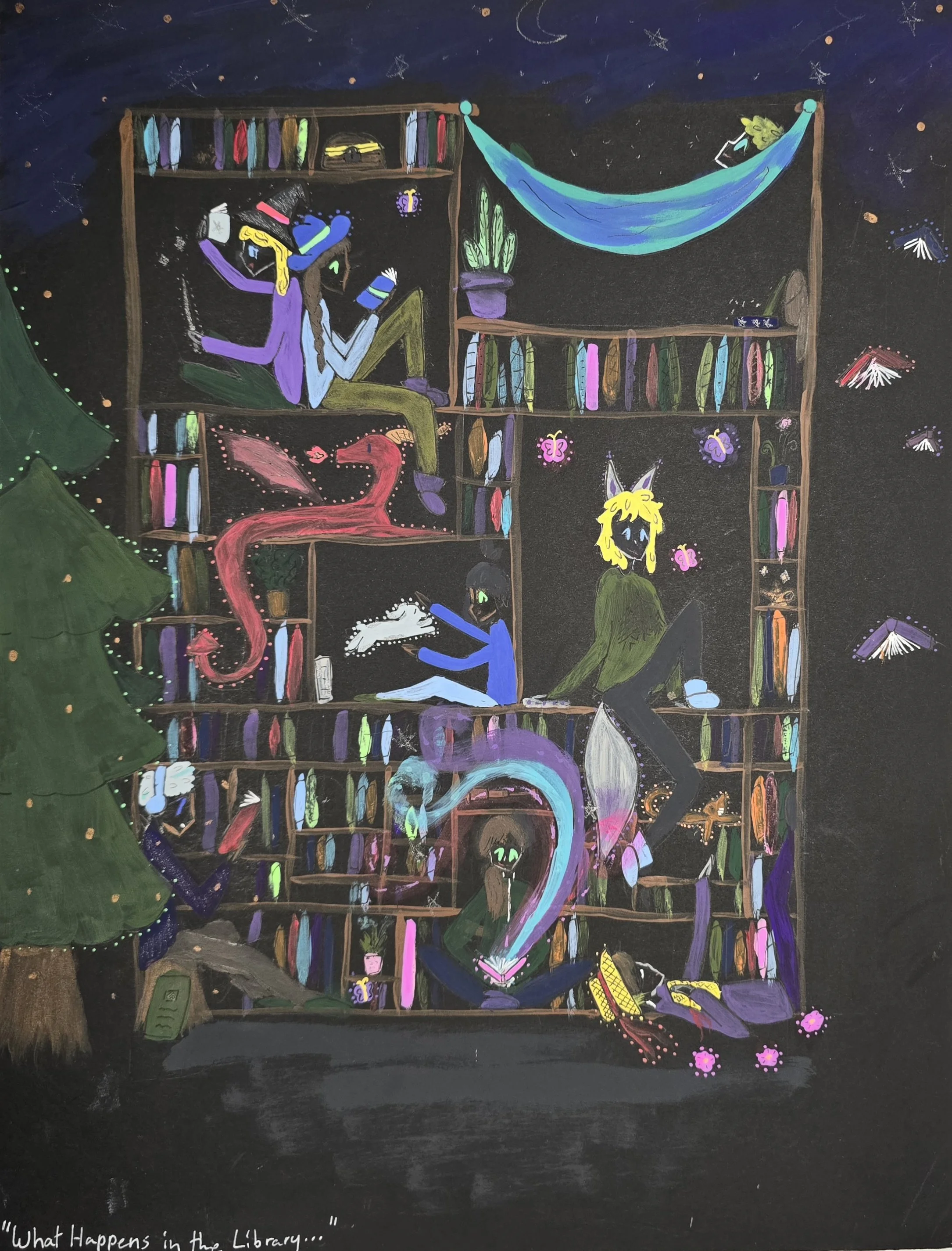 5. Title: What Happens in the Library, Description: I LOVE reading, and I do it a LOT, and the Eugene public library is where I get a fair amount of my books. I will often walk in empty-handed, and out with about ten books to read in the next few wee
