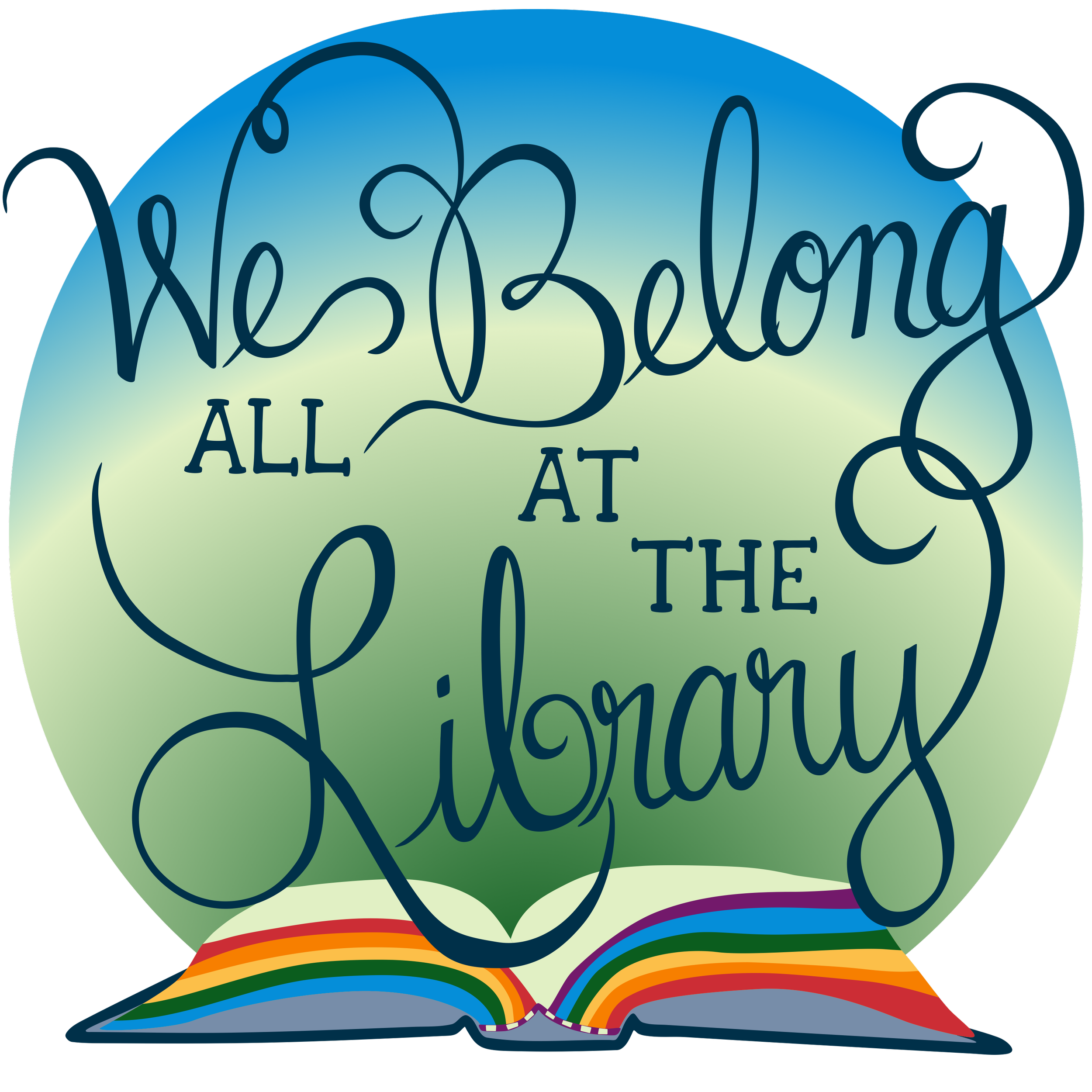 23. Title: We All belong, Description: The library is a place to help us find what we're looking for, but more than that, it's a place that welcomes us. When l visit our library, I see all of our community. I see a place where we all belong.