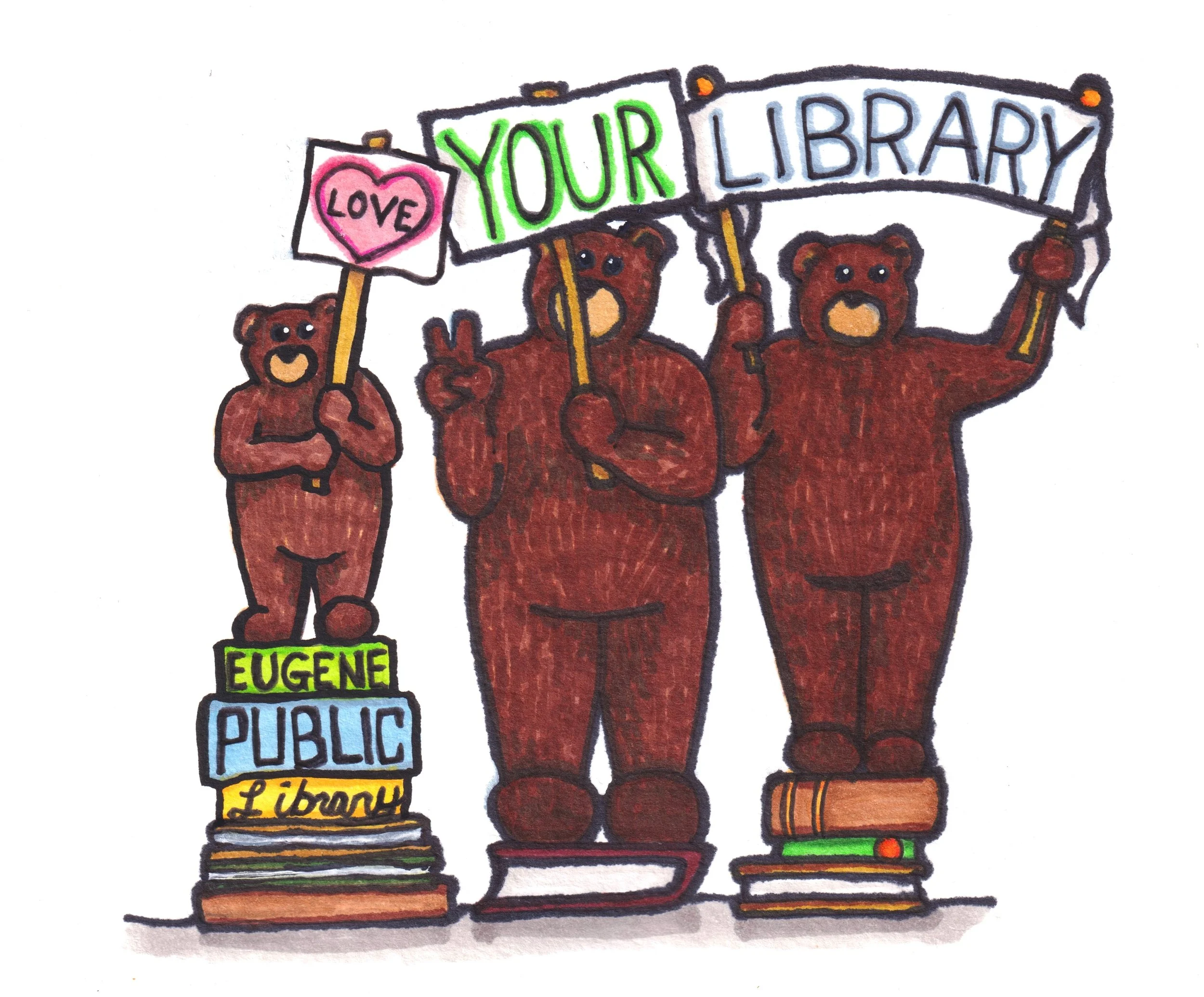 8. Title: Pawsitively Great Books, Description: Libraries offer a solid foundation to build a better community up from learning and knowledge. When I first moved to Eugene, the library was one of my first regular haunts that was a comforting space. 