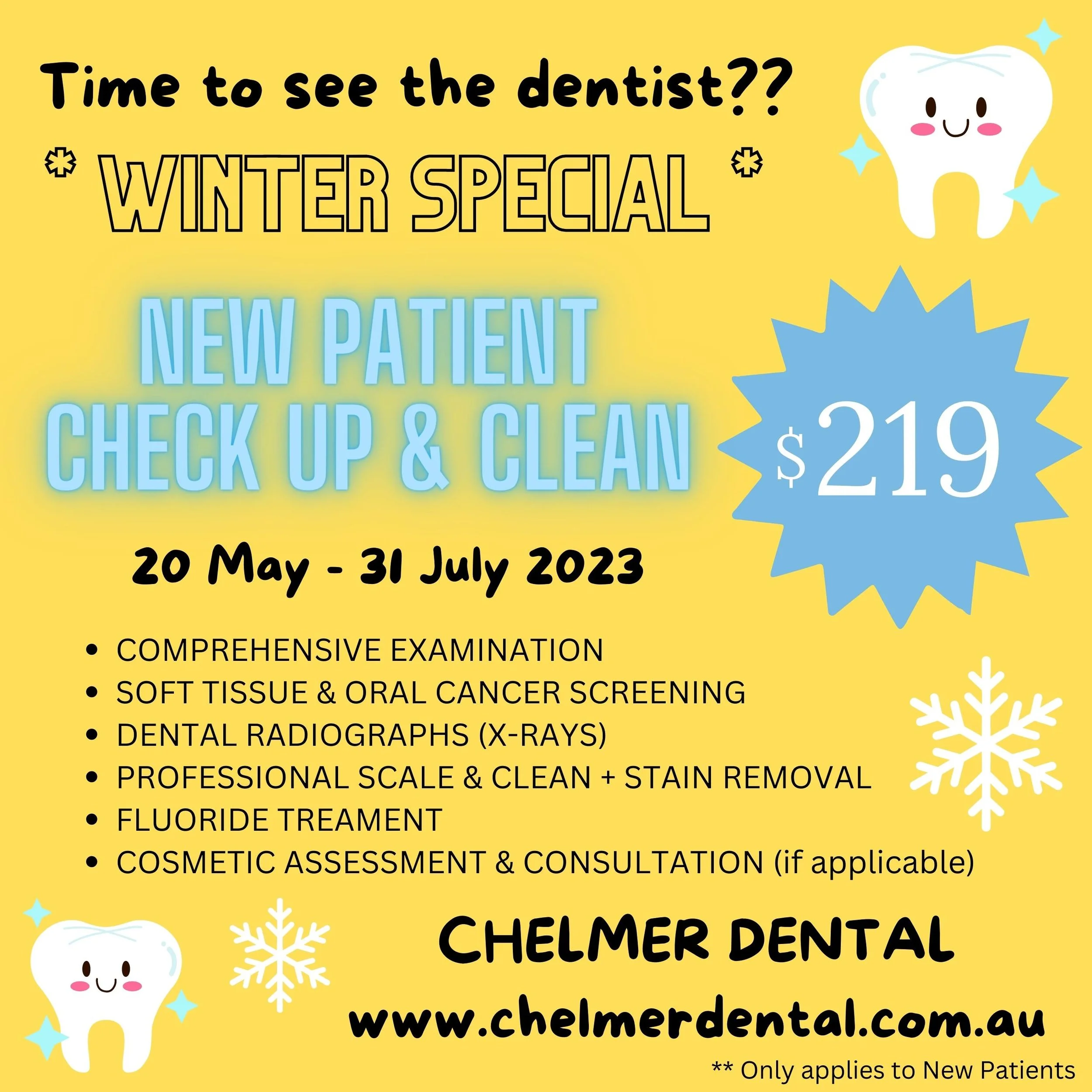 WINTER SPECIAL 2023 - New Patients $219
