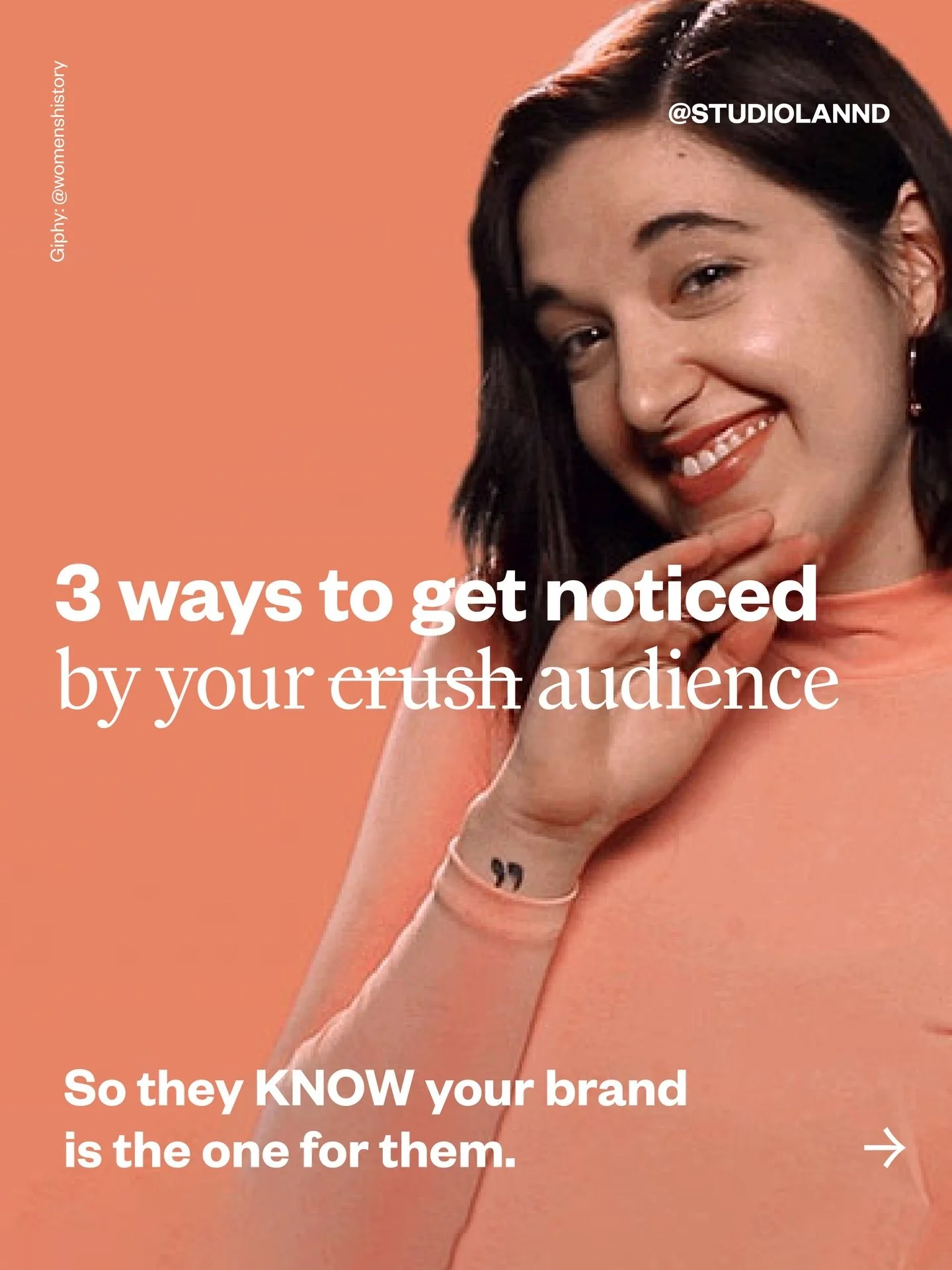 Comment CRUSH and I&rsquo;ll send you the full breakdown

Make sure your 𝖼̶𝗋̶𝗎̶𝗌̶𝗁̶ audience KNOWS you&rsquo;re the brand for them.

#brandstrategy
#creativestrategy
#creativepartner
#designstrategy
#brandexperience