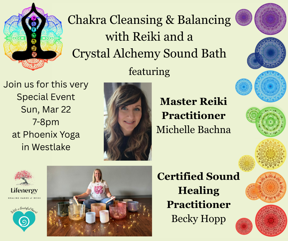 Chakra Cleansing &amp; Balancing with Reiki &amp; a Crystal Alchemy Sound Bath at Phoenix Yoga