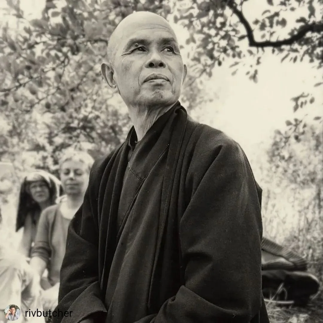 #Repost @rivbutcher
&bull;&bull;&bull;&bull;&bull;&bull;&bull;
Thich Nhat Hanh: (in conversation with bell hooks, 2017) You want to be human. Be angry, it&rsquo;s okay. But not to practice is not okay. To be angry, that is very human. And to learn ho