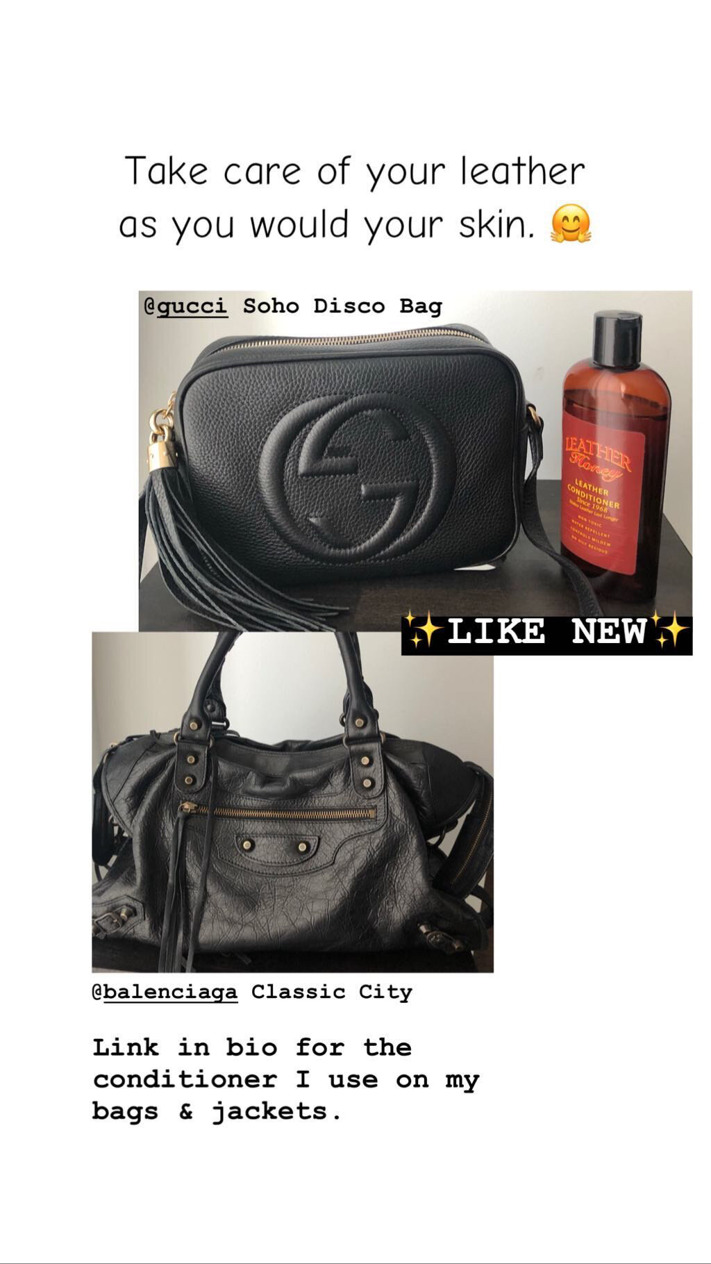 Gucci Soho Balenciaga City Leather Conditioner Ordinary Wongs.JPG
