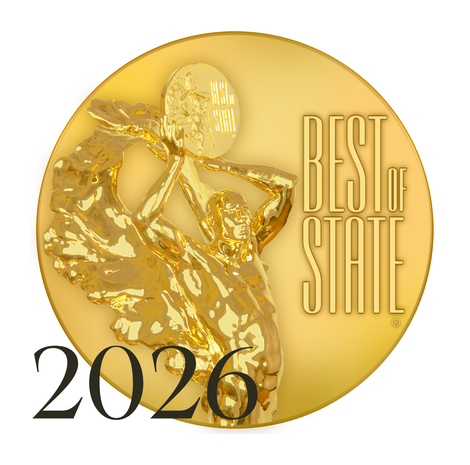 An image depicting Tangible Therapy's "best of state" award in 2026 for mental health services