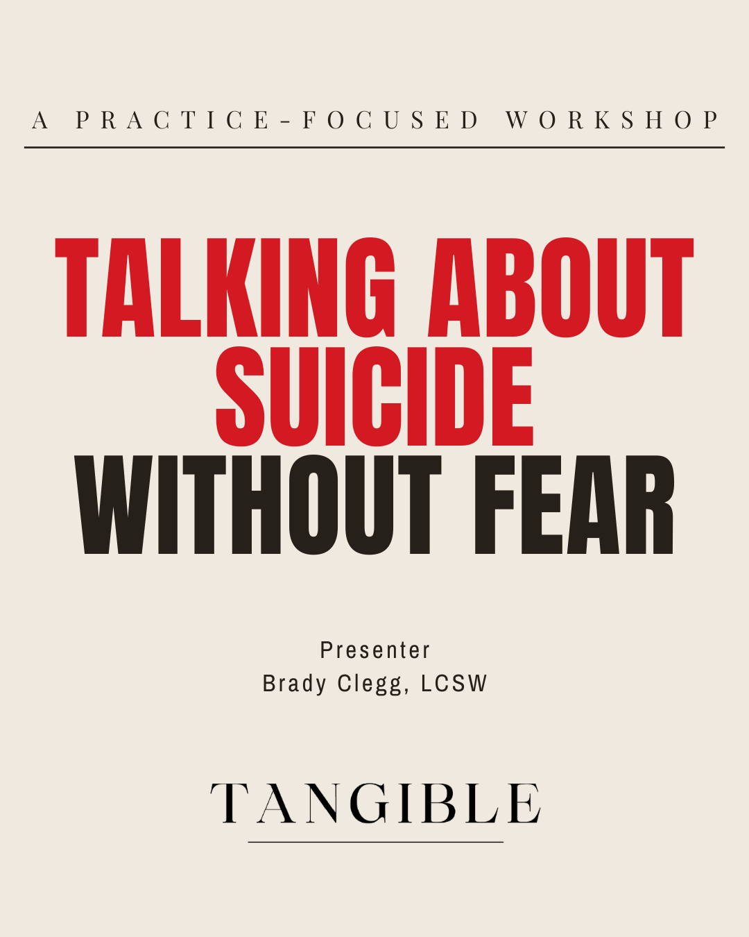Talking About Suicide Without Fear: Suicide Prevention 2hr CEU