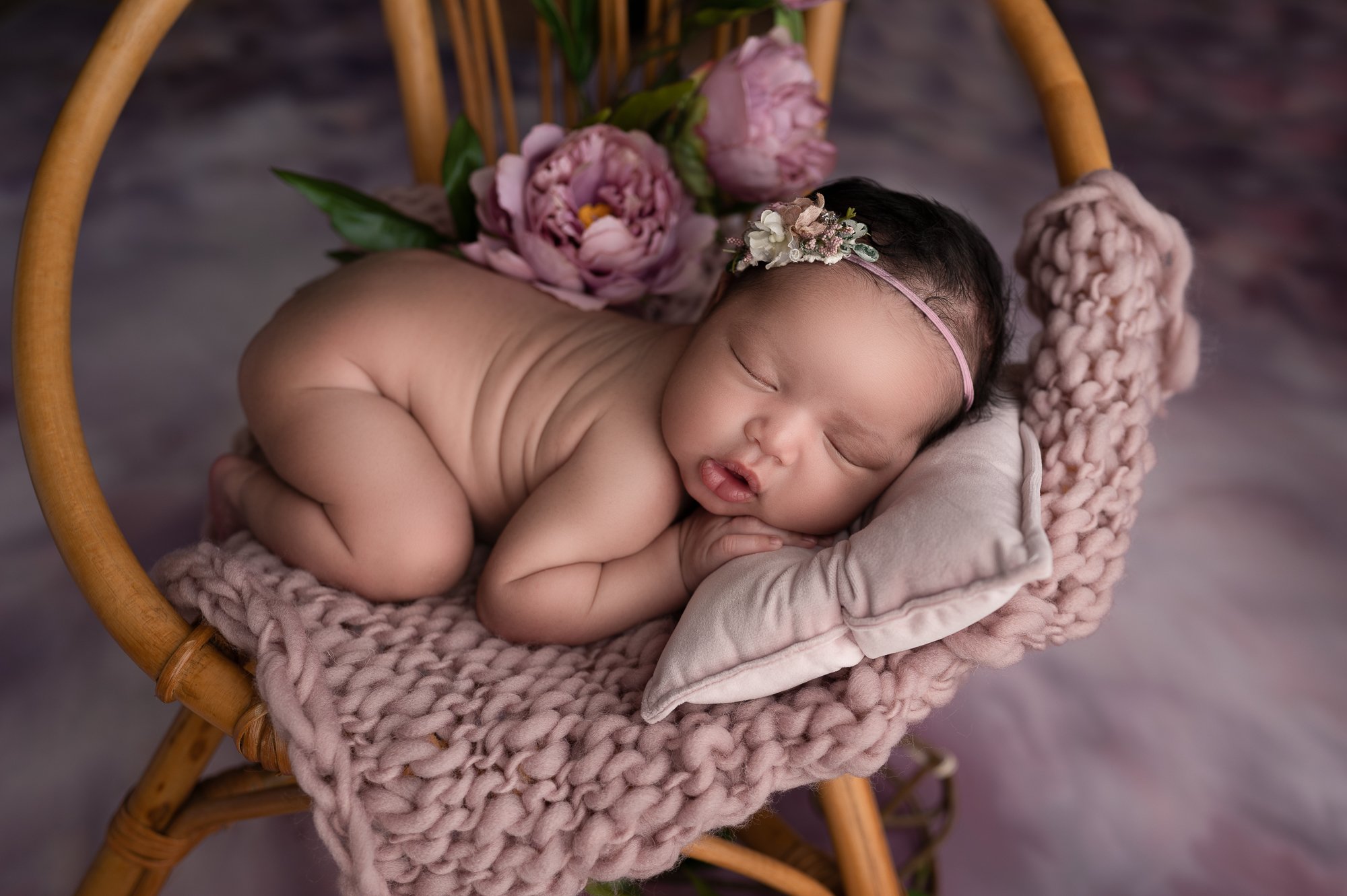 Sleeping Baby Girl Newborn Portraits