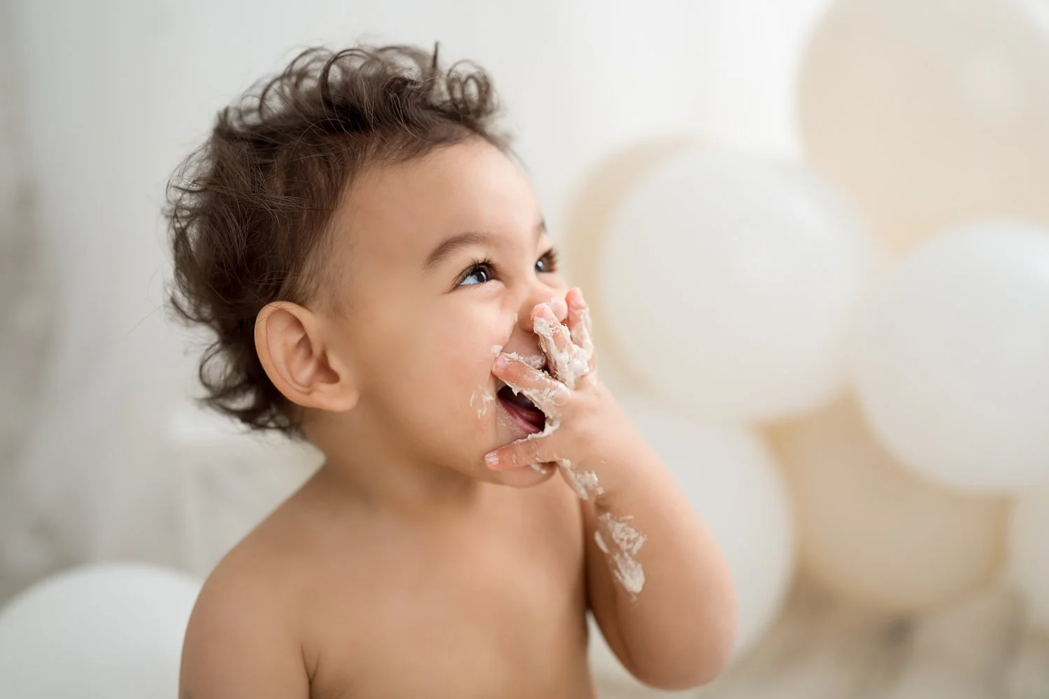 One year old cake smash session columbus ohio photography studio
