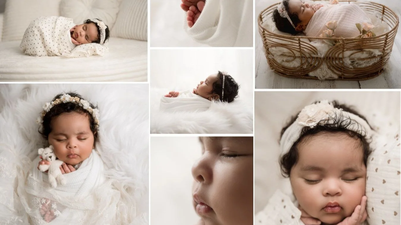 This beautiful 5-week old baby girl's mama reached out about our Simply Newborn Session. 

With our Simply Newborn session, we use less props, neutral sets and photograph the baby with a more organic, lifestyle feel. We just love how these turned out