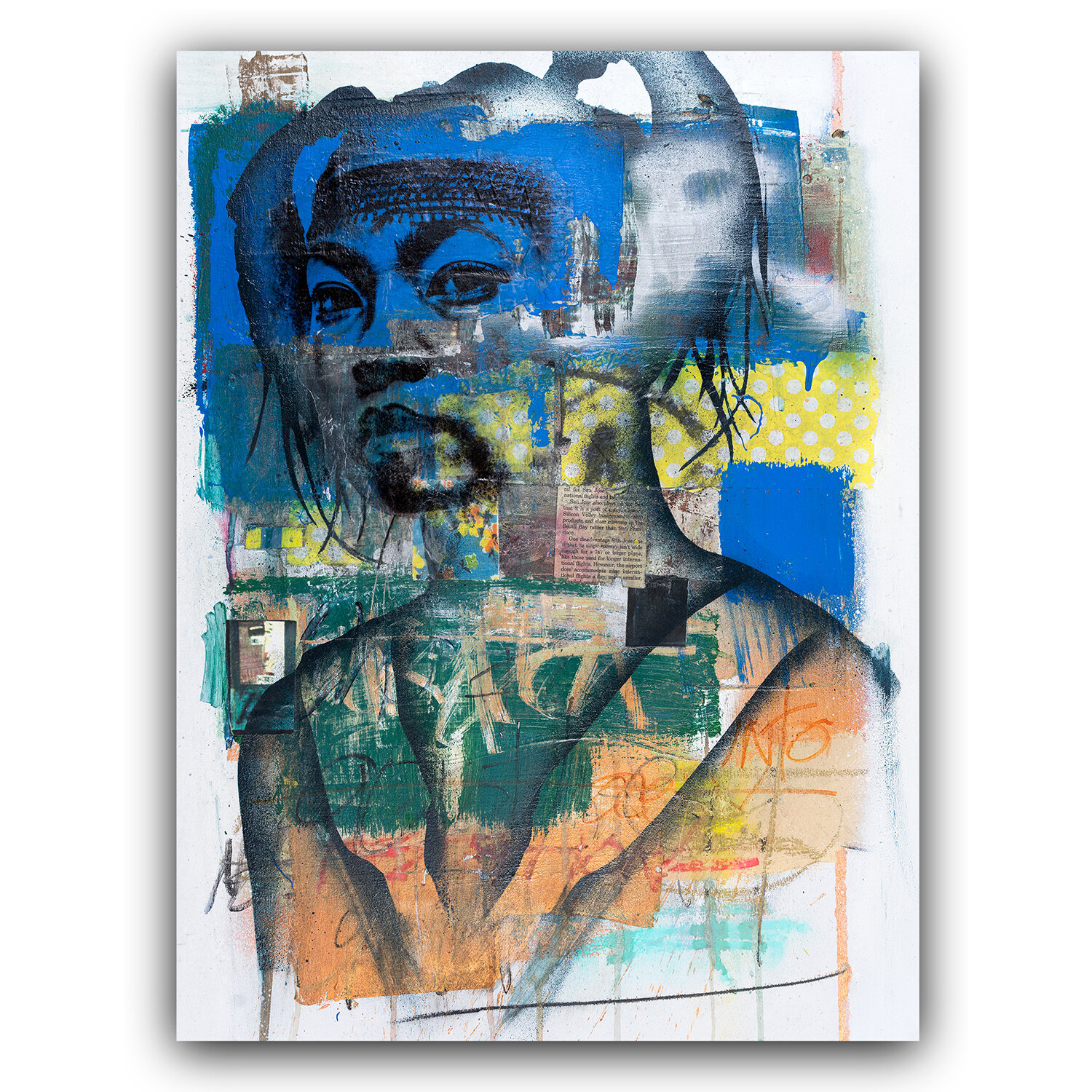 "Artifact"
Collaboration with artist Eddie Colla.
Mixed media on cradled wood panel.
18 x 24 inches (46 x 61 cm) $900