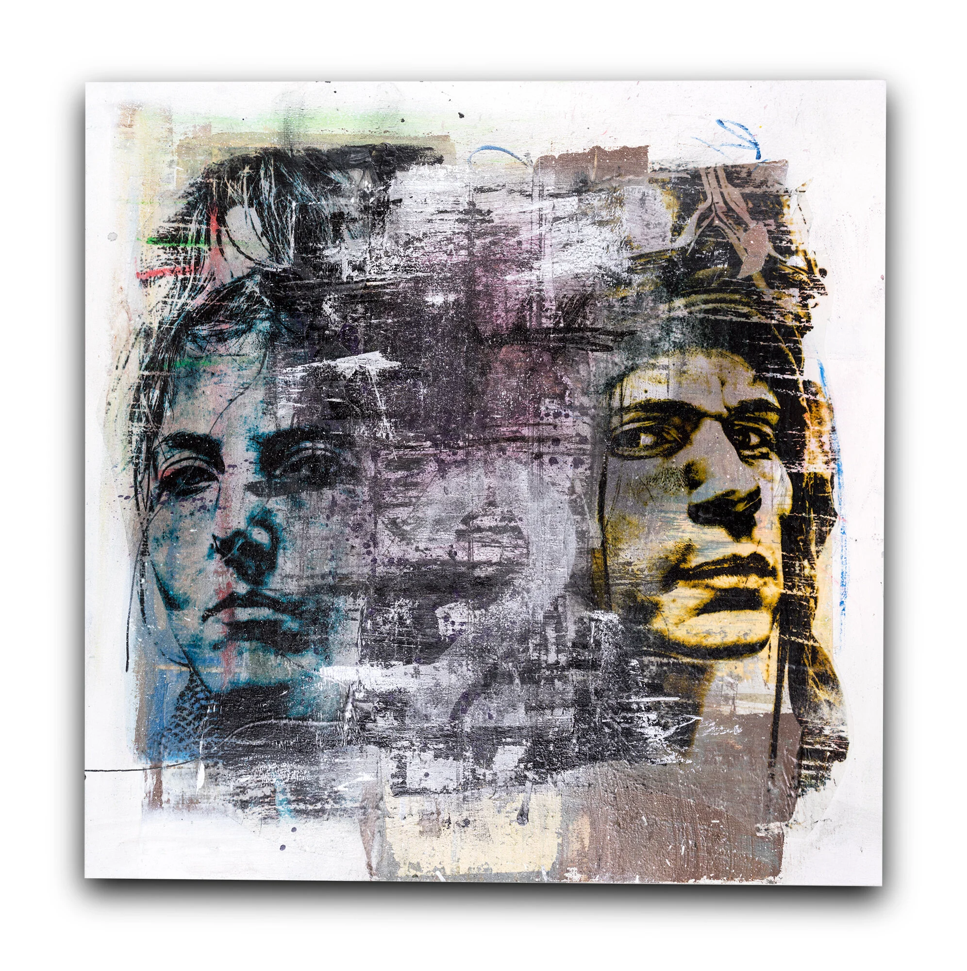 "Fission"
Collaboration with artist Eddie Colla.
Mixed media on cradled wood panel.
18 x 18 inches (46 x 61 cm) : : : SOLD : : :