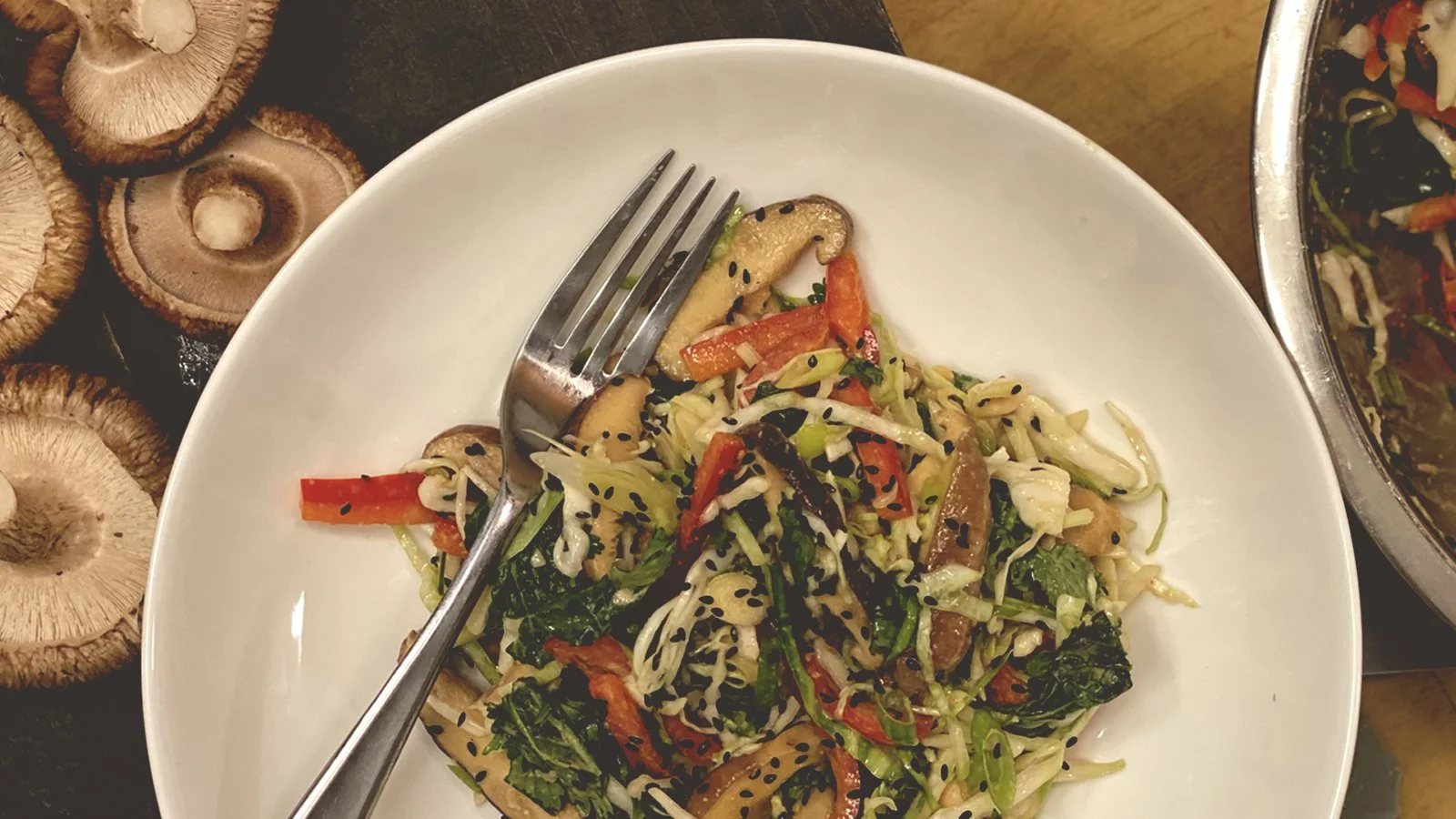 Shiitake Sesame Slaw