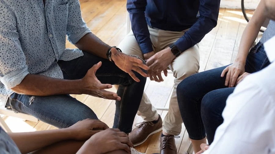Image of a group of people sitting in a circle closely. This image illustrates the connectedness people in ADHD treatment in San Francisco, CA will need after the pandemic. Learn more about adult ADHD treatment in San Francisco, CA, and our team of …