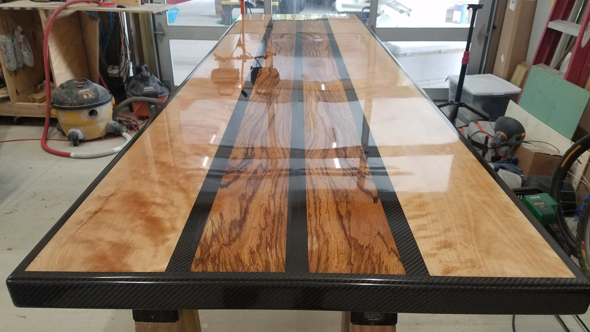 9 foot carbon, zebrawood and maple desk 2.jpg