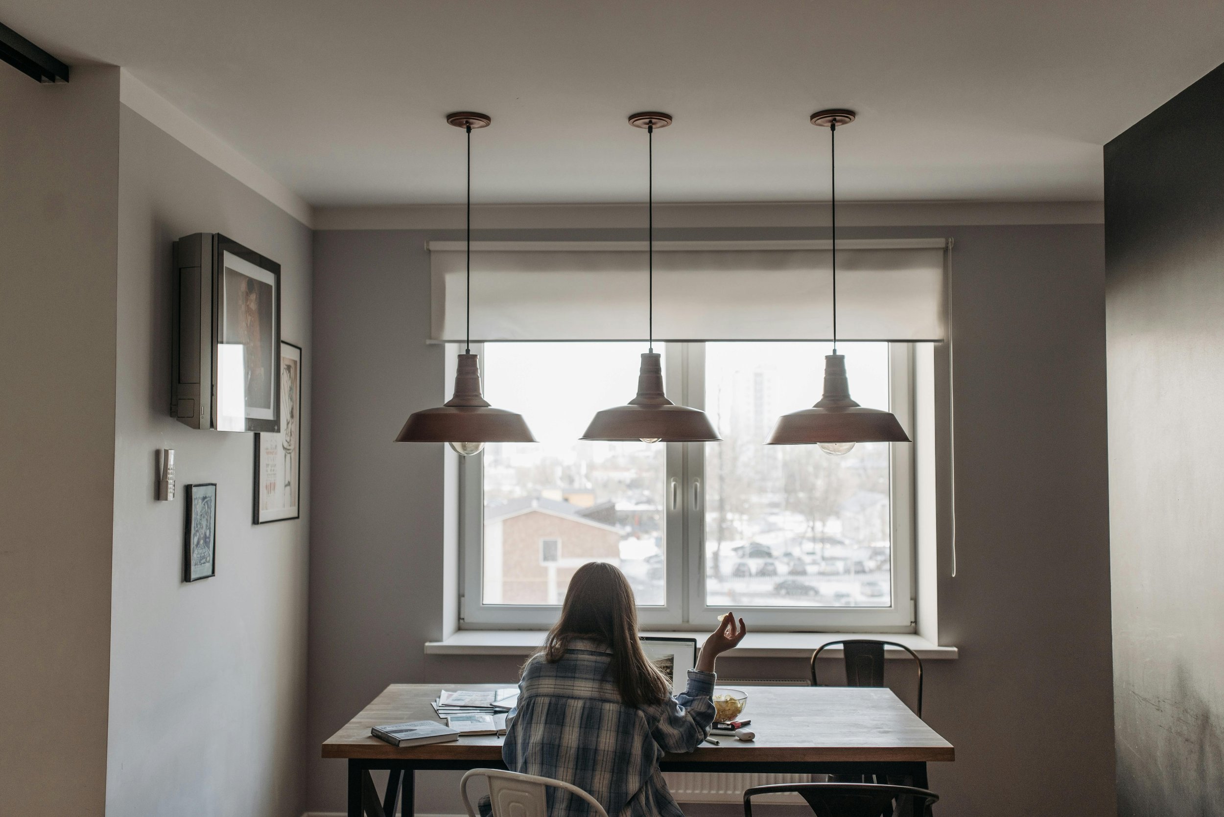 Client experiencing nervous system shutdown during online trauma therapy session in British Columbia in a calm home environment.