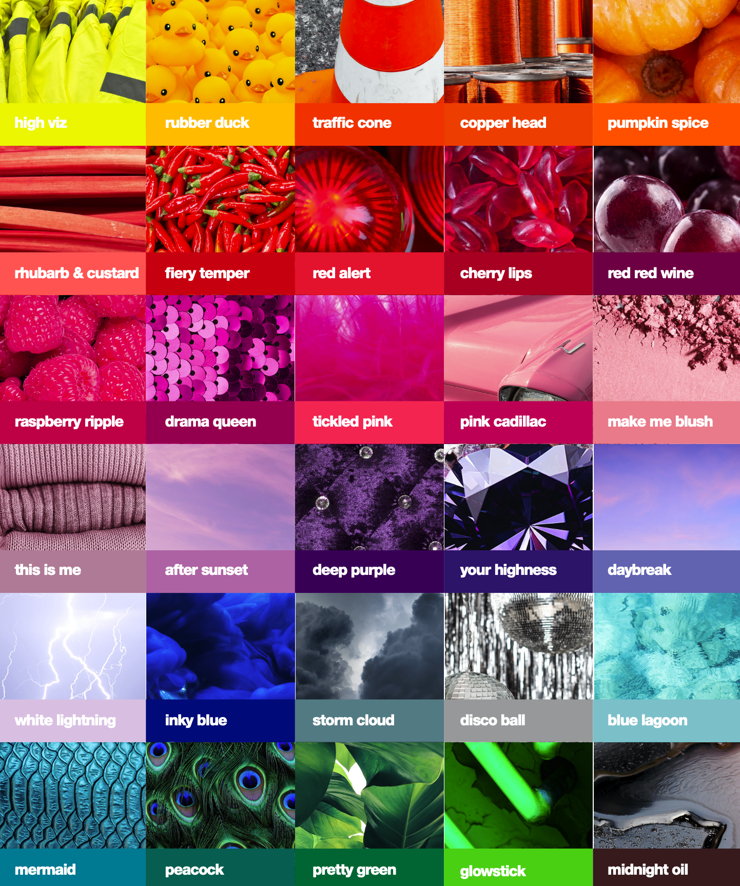 30 fully intermixable shades