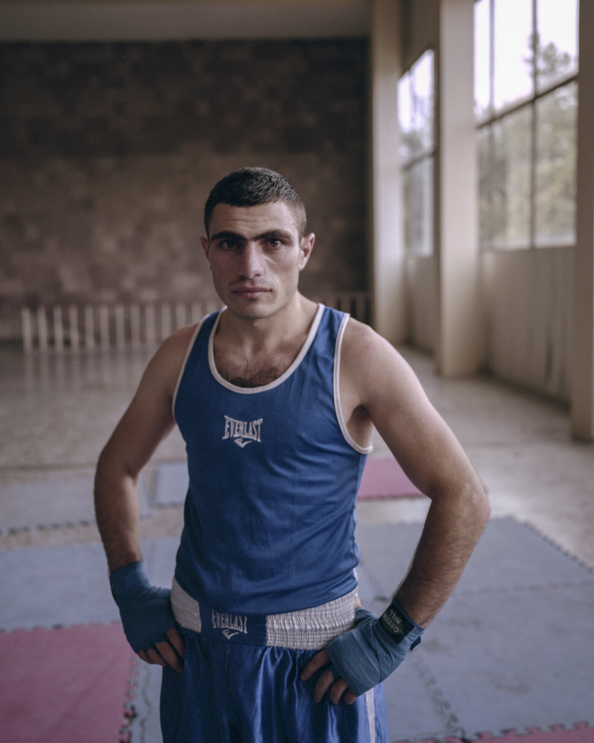   A boxer after losing a match at the annually held National Box Championship in Dynamo Sport Club.  Yerevan, Armenia, 2018  