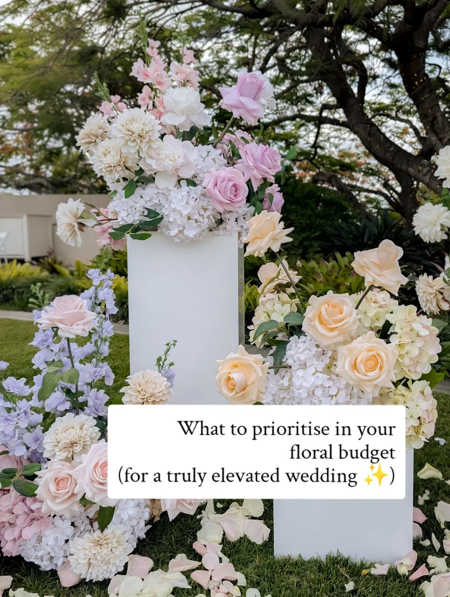 When it comes to wedding florals, it&rsquo;s not about spreading your budget thin and scattering florals here, there and everywhere, it&rsquo;s about designing with intention. ✨

The most elevated weddings prioritise the moments that are seen, felt, 