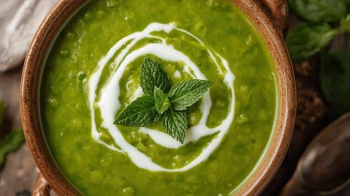 Veggie loaded soups such as green pea soup makes a great PCOS friendly soup