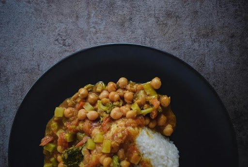 This chickpea and aubergine stew is a PCOS friendly vegetarian meal.