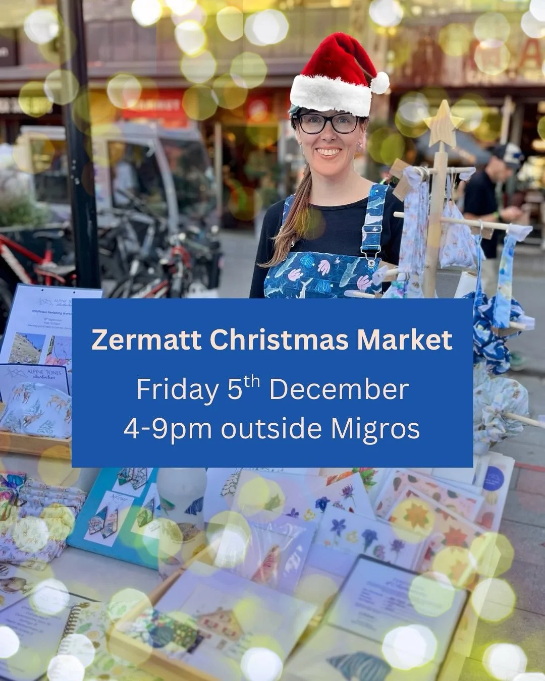 🎄Zermatt Christmas Market🎄
Friday 5th December
4-9pm outside Migros

Come and browse stands from the region and do some Christmas shopping!

Plus, ice skating disco from 4.30-6.30pm

I&rsquo;ll be bringing my bestselling scrunchies, goggle covers &