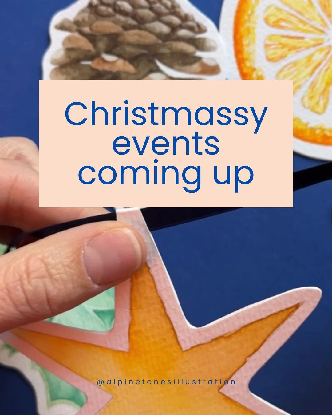Dates for your diary&hellip; ✍️

I&rsquo;ve got two Christmassy events coming up for you over the next few weeks.

The first is a Watercolour Christmas Card Workshop. I&rsquo;ll provide all the materials and teach you a few techniques and you&rsquo;l