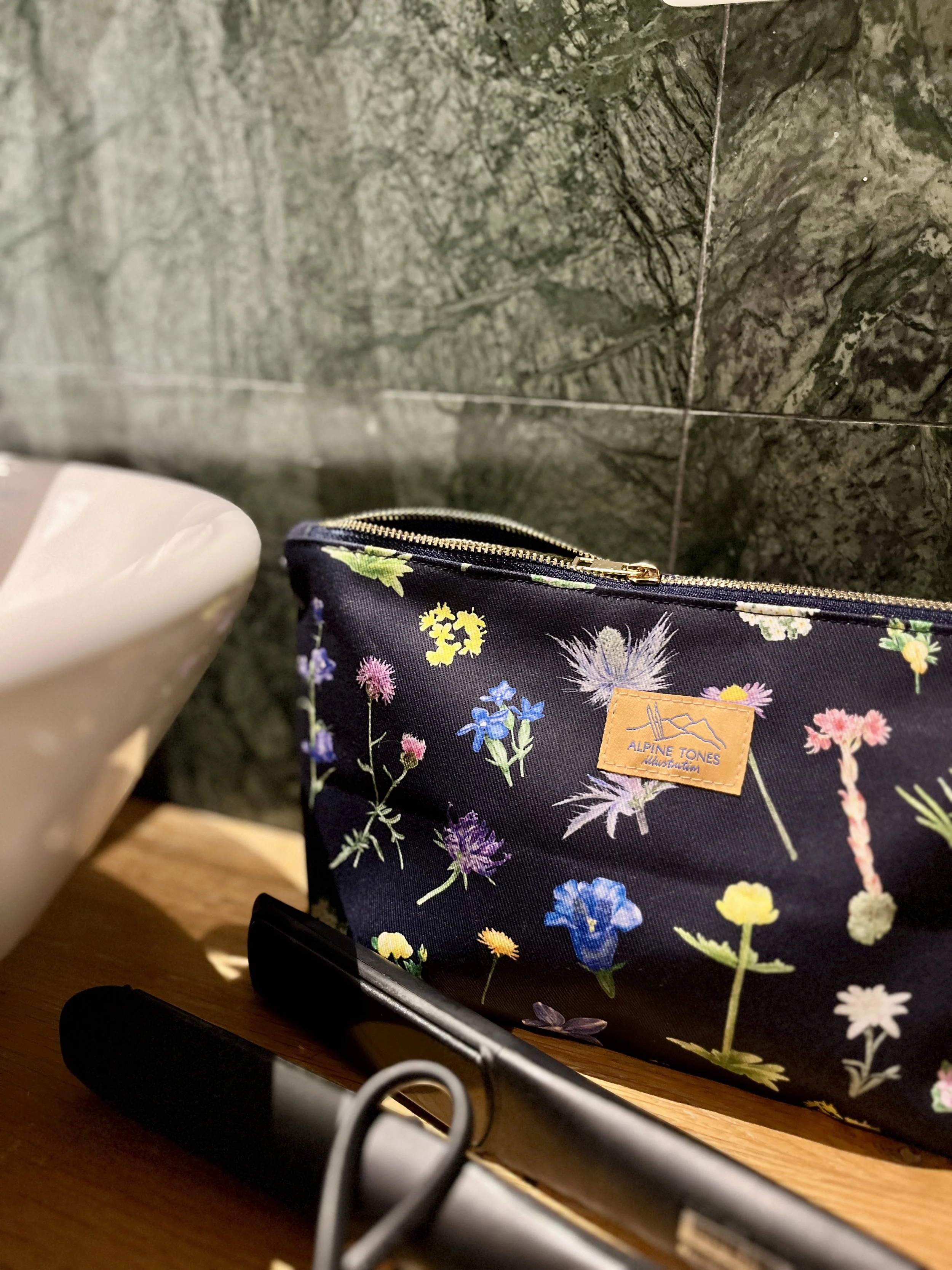 Alpine Flora Washbag - Alpine Tones Illustration.jpg