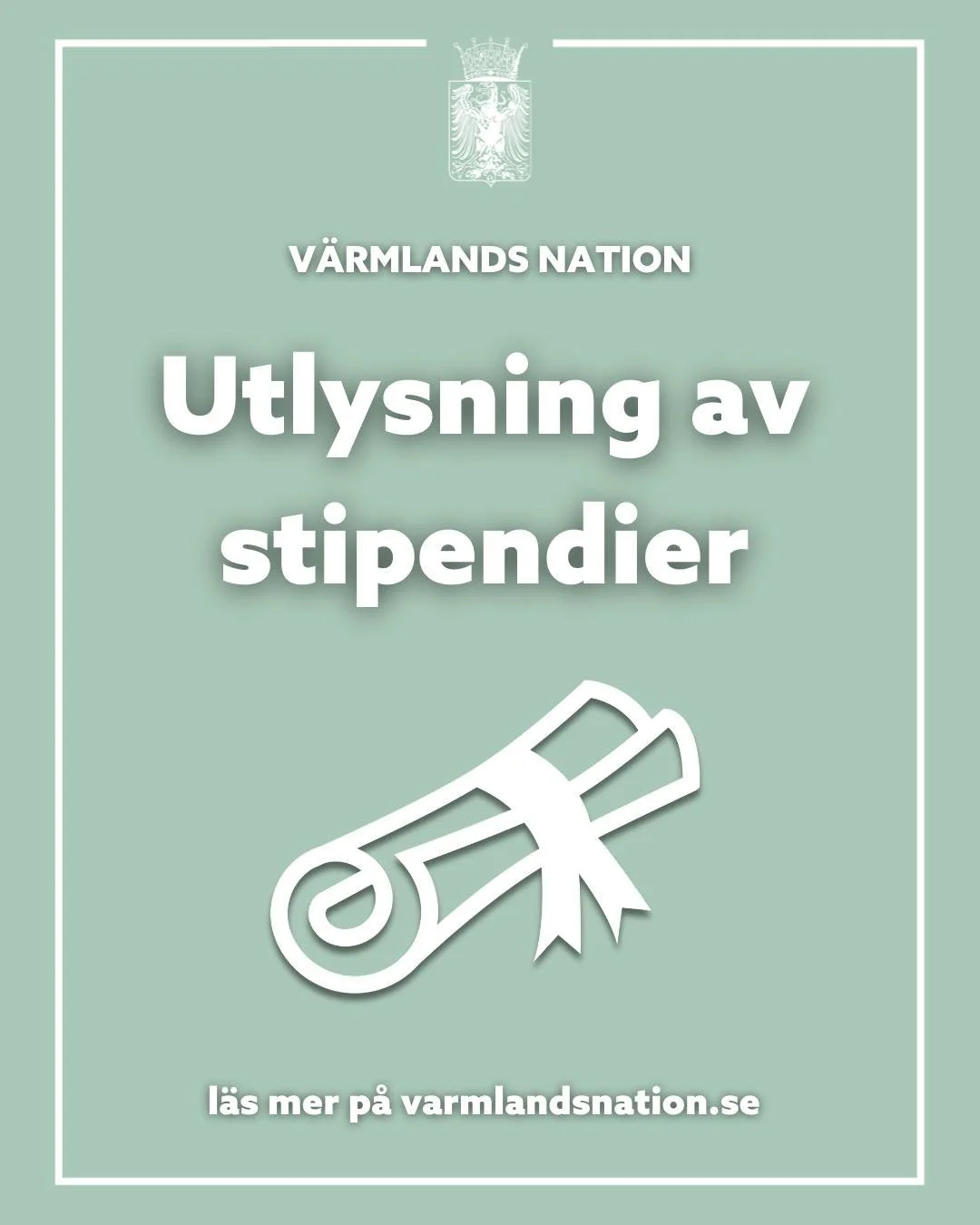 English below🙌

📜 Utlysning av stipendier 📜

&Auml;rade medlemmar, 
V&auml;rmlands nation utlyser stipendier! All information finns p&aring; v&aring;r hemsida: www.varmlandsnation.se/stipendierochbibliotek 

Stipendiesekreterarna finns p&aring; pl