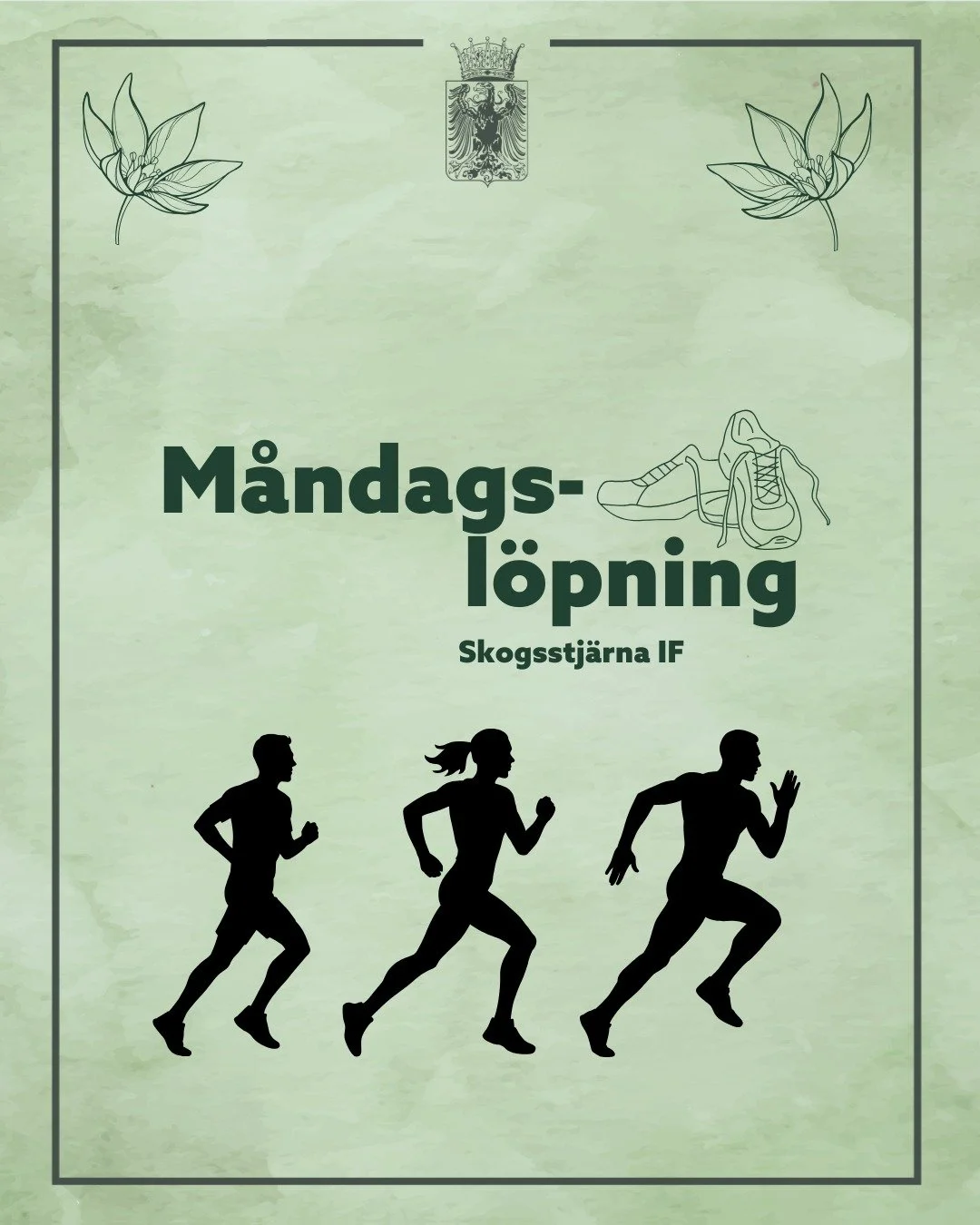 M&aring;ndagsl&ouml;pning med Skogsstj&auml;rna 🌟
📅 16/2
⏰ 17:00
📍 V&auml;rmlands nation

Vi springer ca 5 km i lugnt prattempo &ndash; perfekt f&ouml;r b&aring;de nya och vana l&ouml;pare. Ta med en kompis eller kom som du &auml;r 💚
Ses i sp&ari