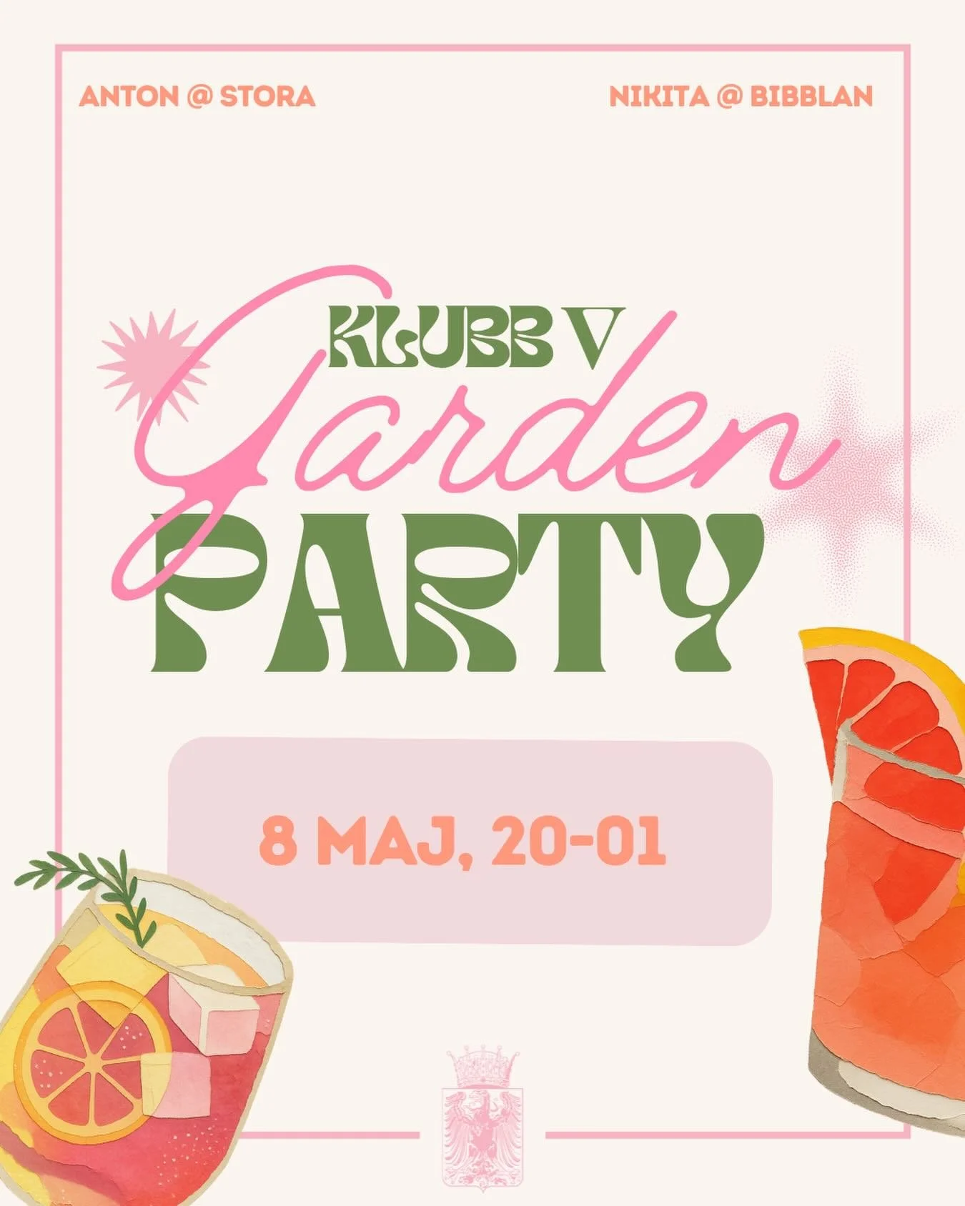 Om du &auml;r ledsen att Valborg &auml;r f&ouml;rbi, frukta inte. Nu n&auml;r v&aring;ren &auml;r h&auml;r &auml;r det &auml;ntligen dags f&ouml;r n&aring;got otroligt efterl&auml;ngtat, Garden Party! ☀️

Vi &ouml;ppnar upp tr&auml;dg&aring;rden f&ou