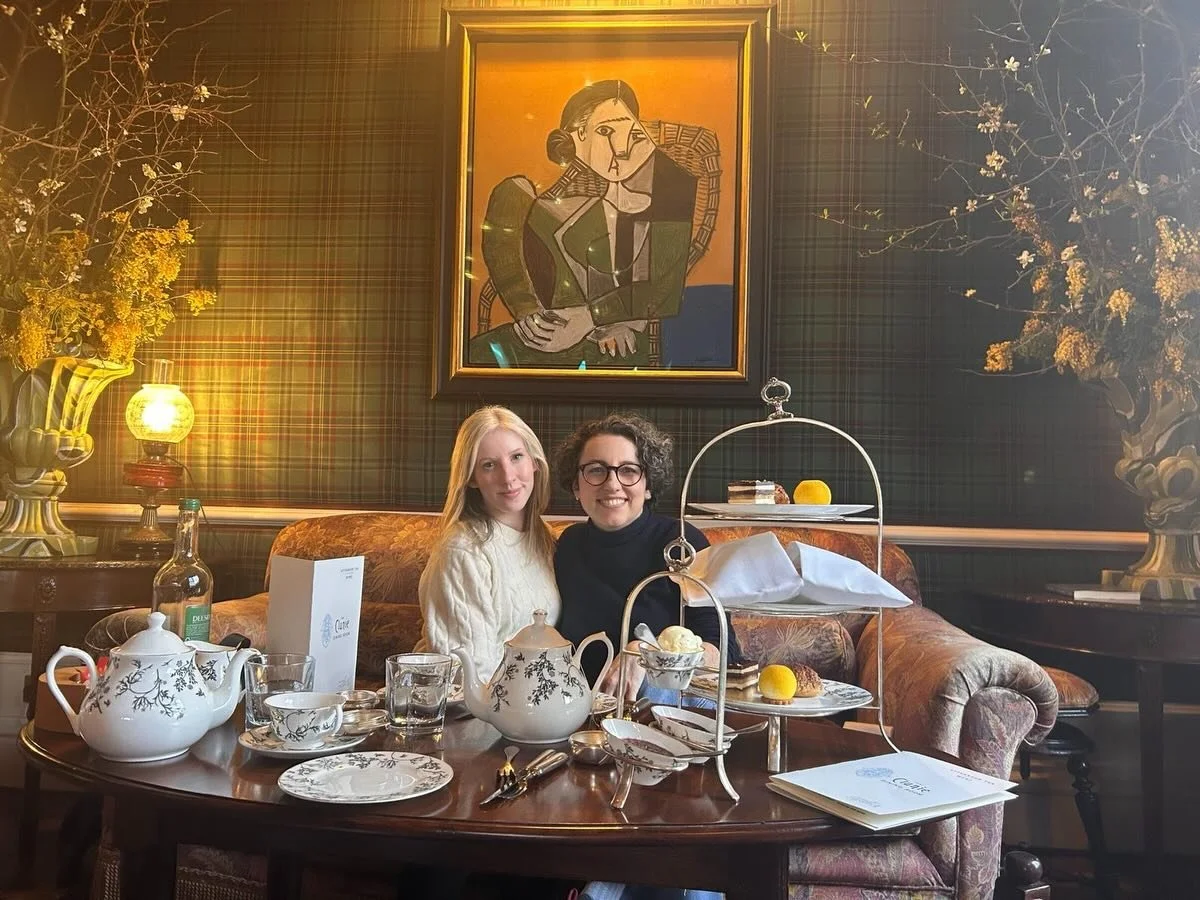 Tea under the Picasso at the Fife Arms with @bigltexas, who's been my writing companion for the last week. It's been a blast. We're going to miss the Highlands.
