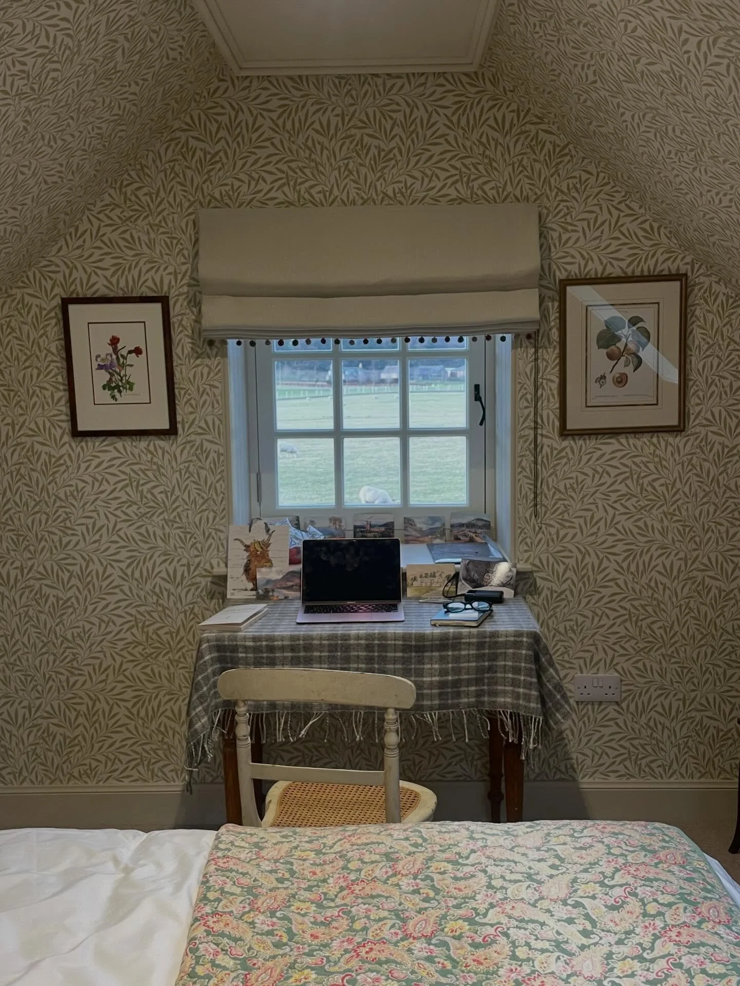 This cottage in the Highlands is so beautiful and I think I might have the all-time perfect writing desk for the week.

Book 7 is cooking nicely. 

#balmoralestates 
#amwriting