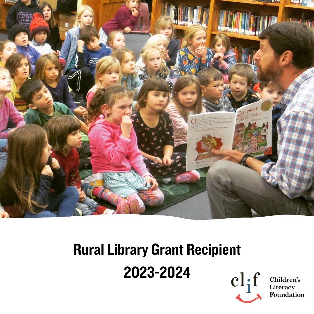 Great news! We received a 2023-2024 Rural Library grant from @clifonline! What does this mean? New children's books for our collection, expanded programming, storytelling sessions with professional authors, book giveaways for local kids, and much mor