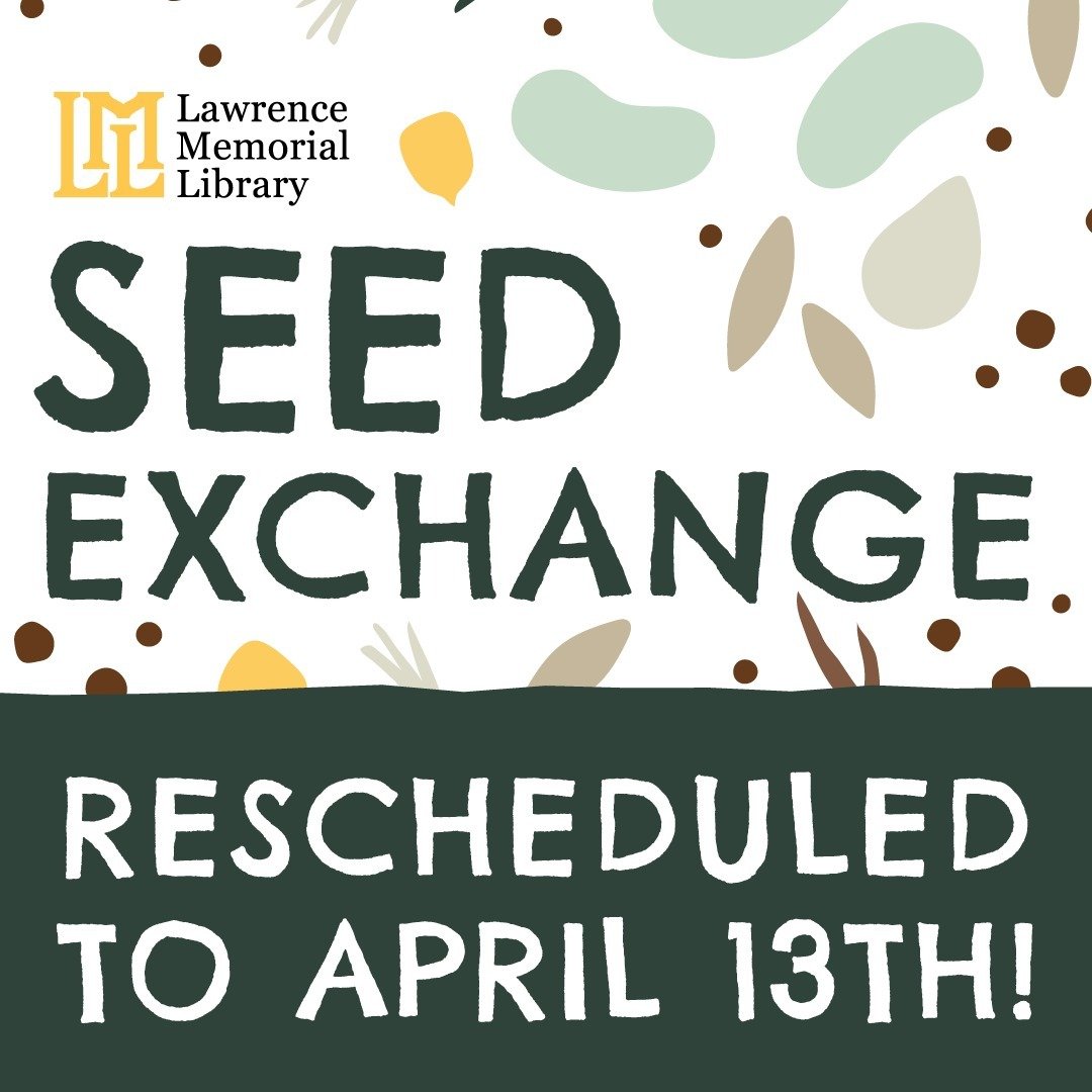 Due to the anticipated winter storm tomorrow, the library is postponing our Seed Swap on Saturday, March 23rd. 

Our Swap will be rescheduled for Saturday, April 13th from 10 am - 12 pm. 

Patrons looking to start seeds before the 13th are welcome to