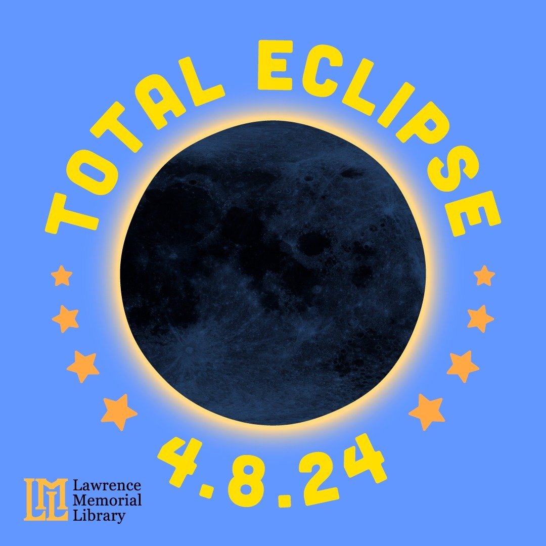 Join the Library on Saturday, April 6th from 9am-3pm to pick up free solar eclipse glasses on a first come first serve basis (3 glasses max) and enjoy some solar eclipse activities before the event!

Want to reserve your glasses ahead of time? Regist