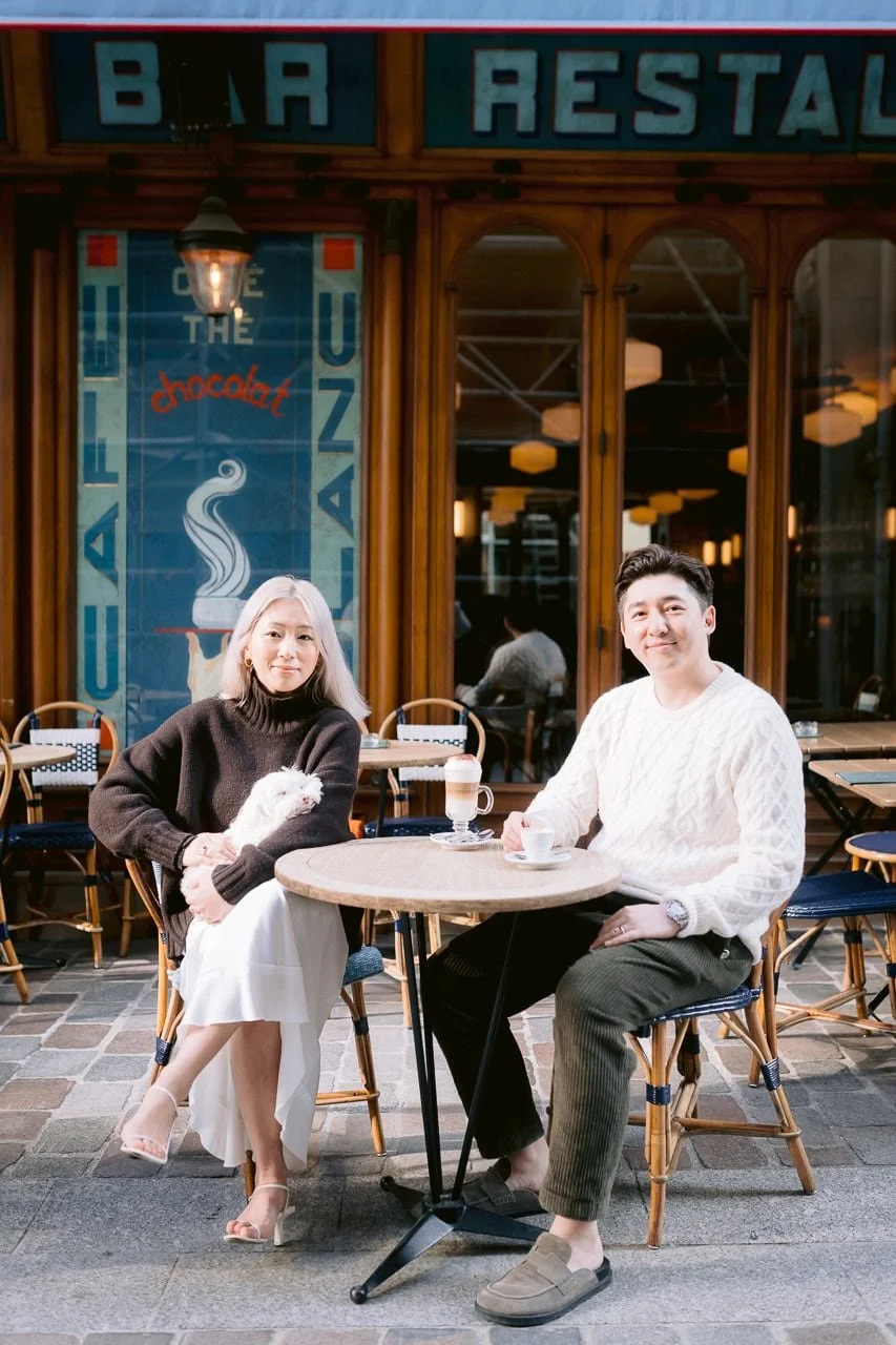 family photography in Paris with the dog