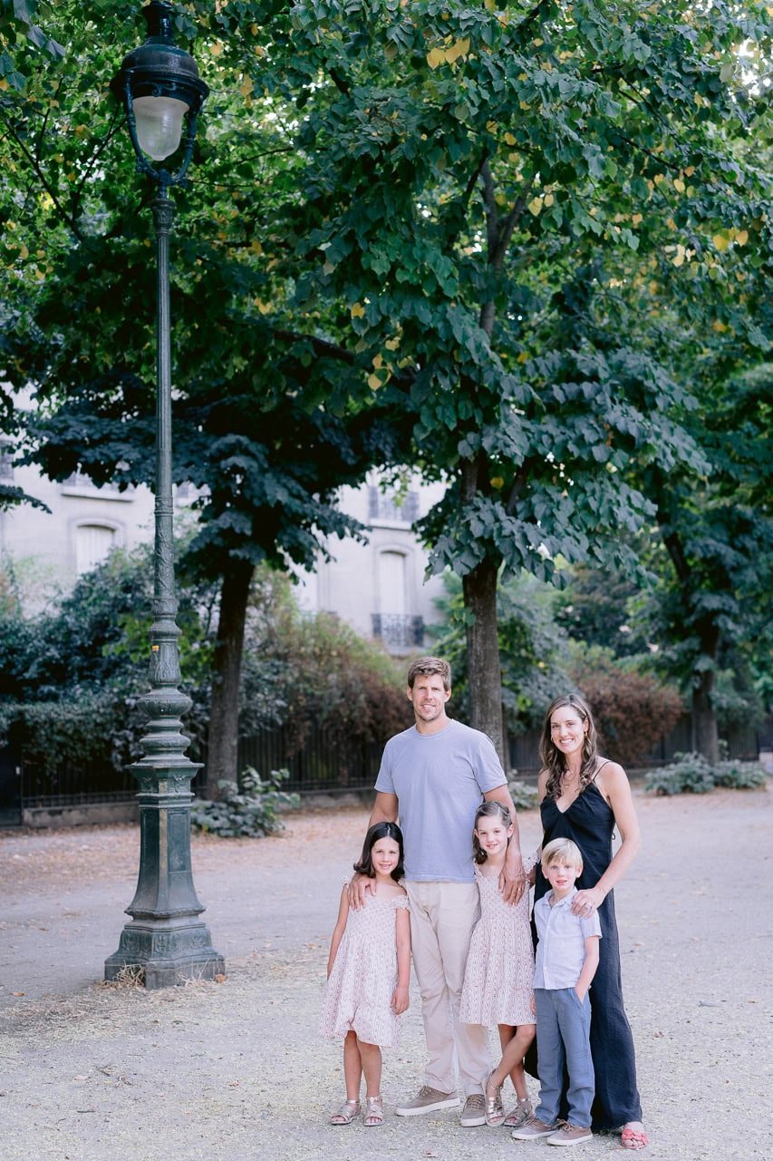 Elegant family photography in Paris capturing a natural moment together