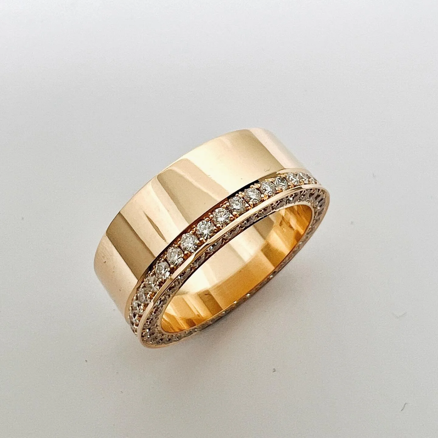 In the midst of all kinds of preparations I caught a cold and am resting in bed. So let&rsquo;s brighten today with a memory of this fire cracker of a ring. This is fine stone setting craftsmanship by the setter. I hope you can see the details in the