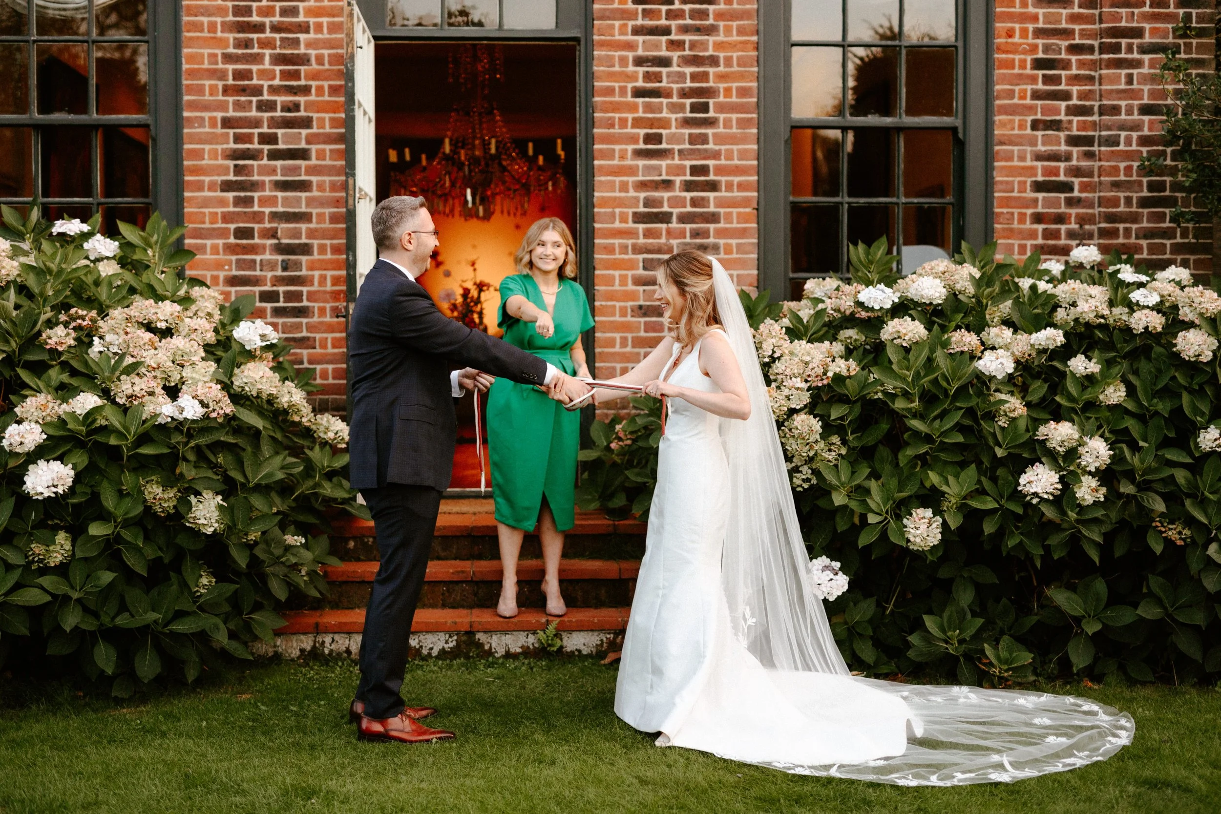Autumn and Adam's handfasting ceremony at Petersham Nurseries in Richmond