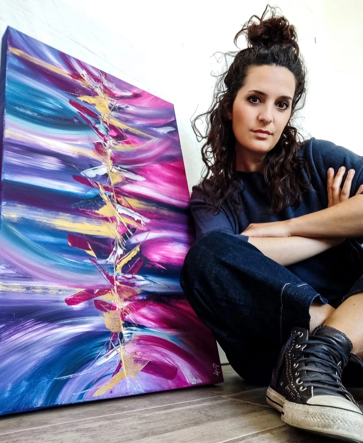 R.V.B. NUMBER 2 (rosa-viola-blu)
80x50 acrilico