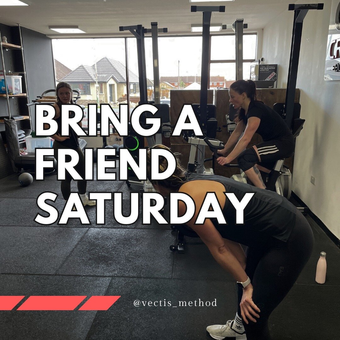 Bring A Friend Saturday 

📅 6th April, 9-10am 

These are great for meeting our community and having some fun 

DM for more information 

#vectismethod #crossfitbournemouth #fitness #crossfit #community #crossfituk
